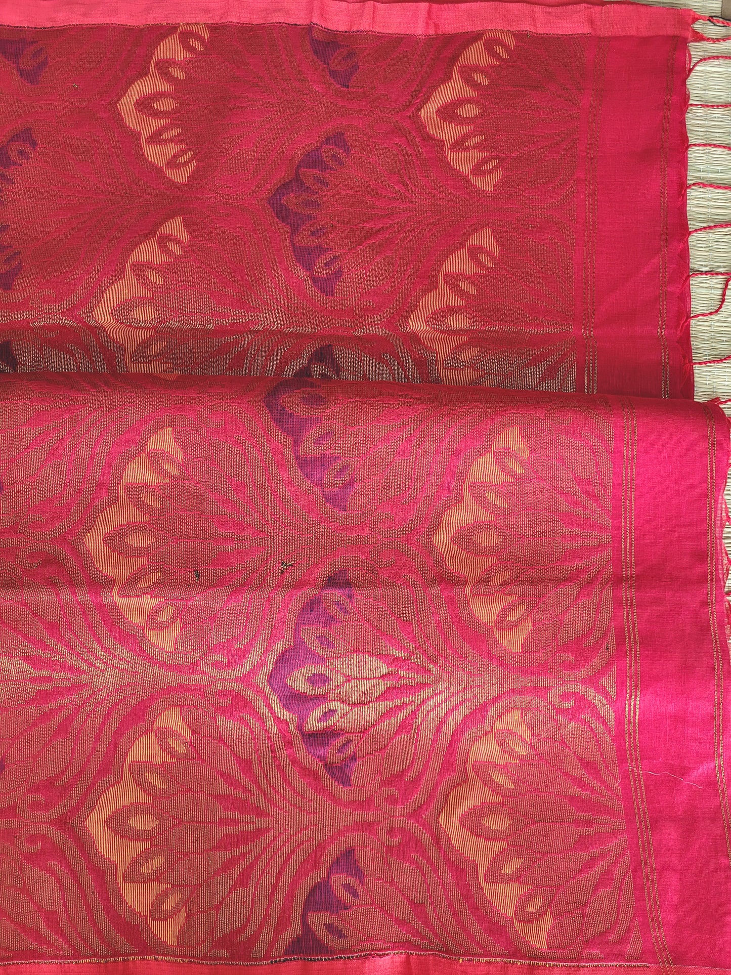 Khadi Linen Banarasi Saree