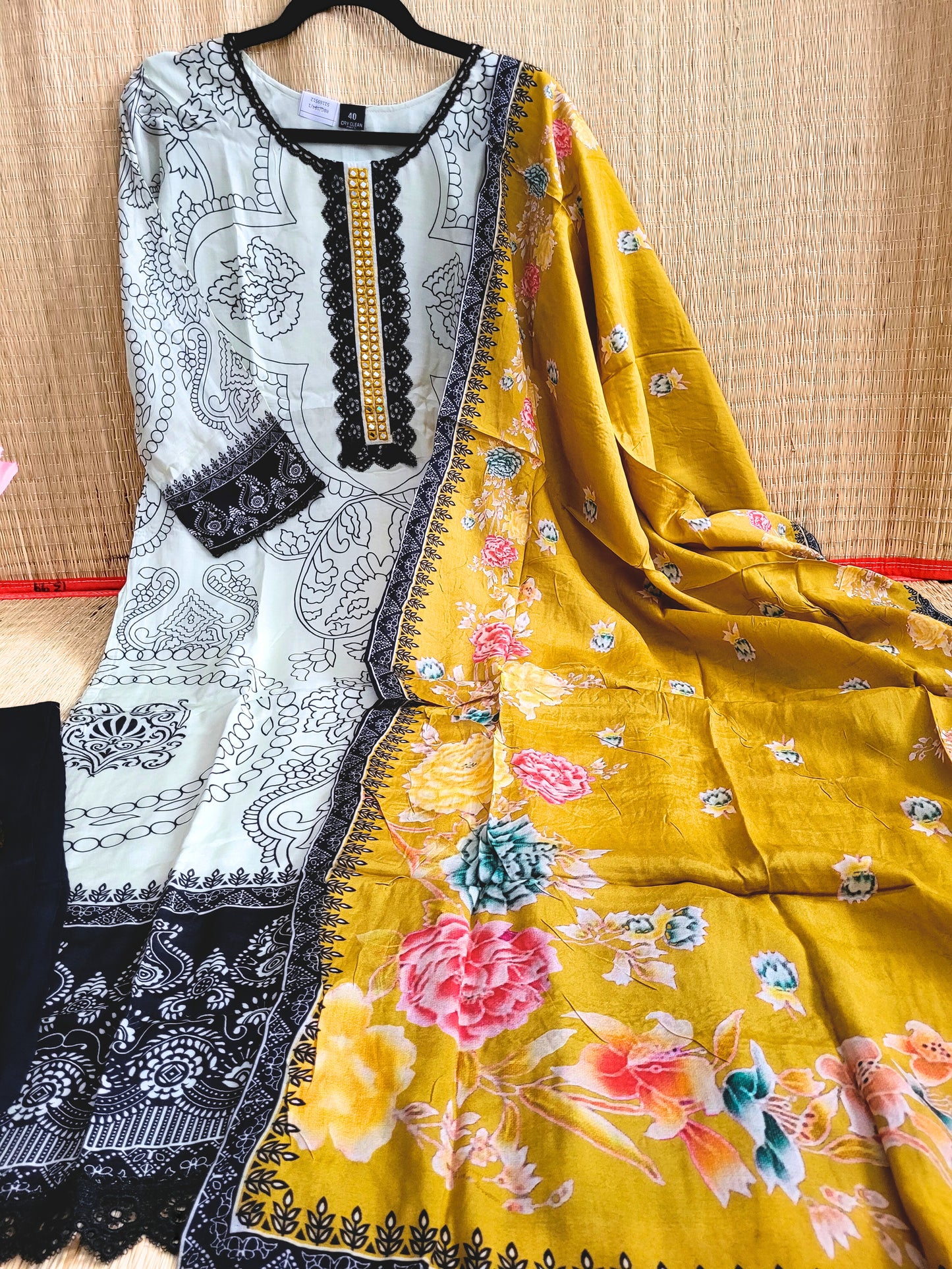 Pure Crepe Printed Salwar Suit