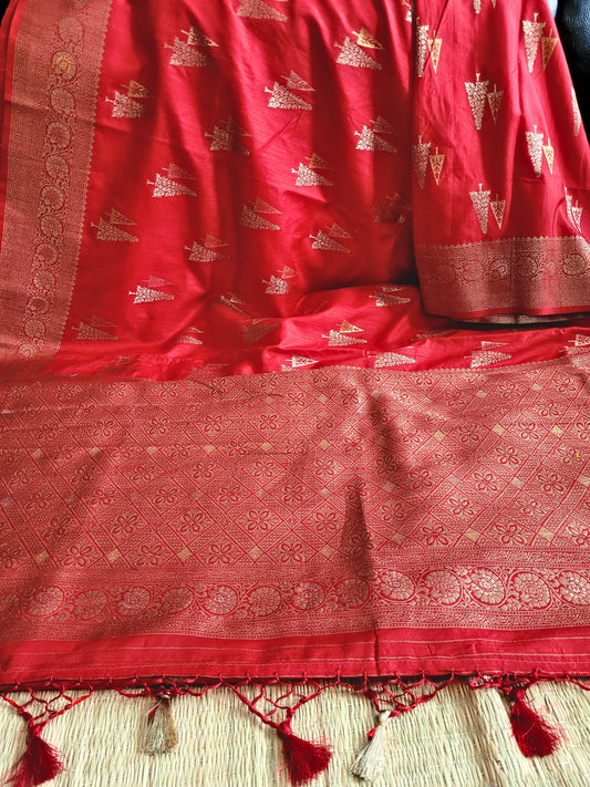 Semi Raw Silk Banaras Saree