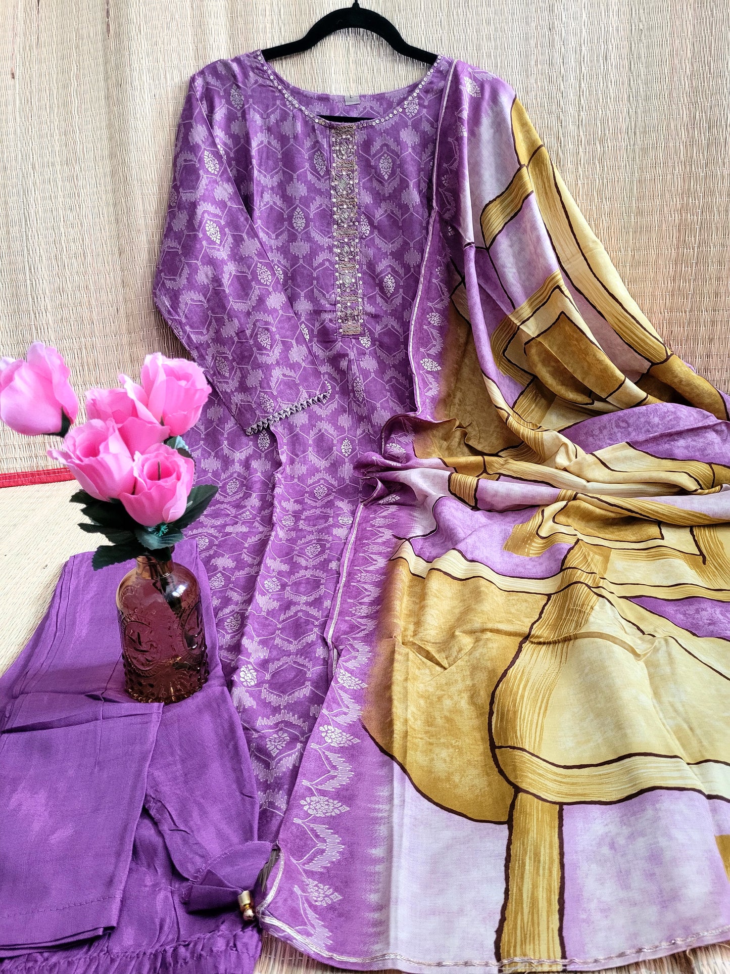 Muslin Silk Salwar Suit