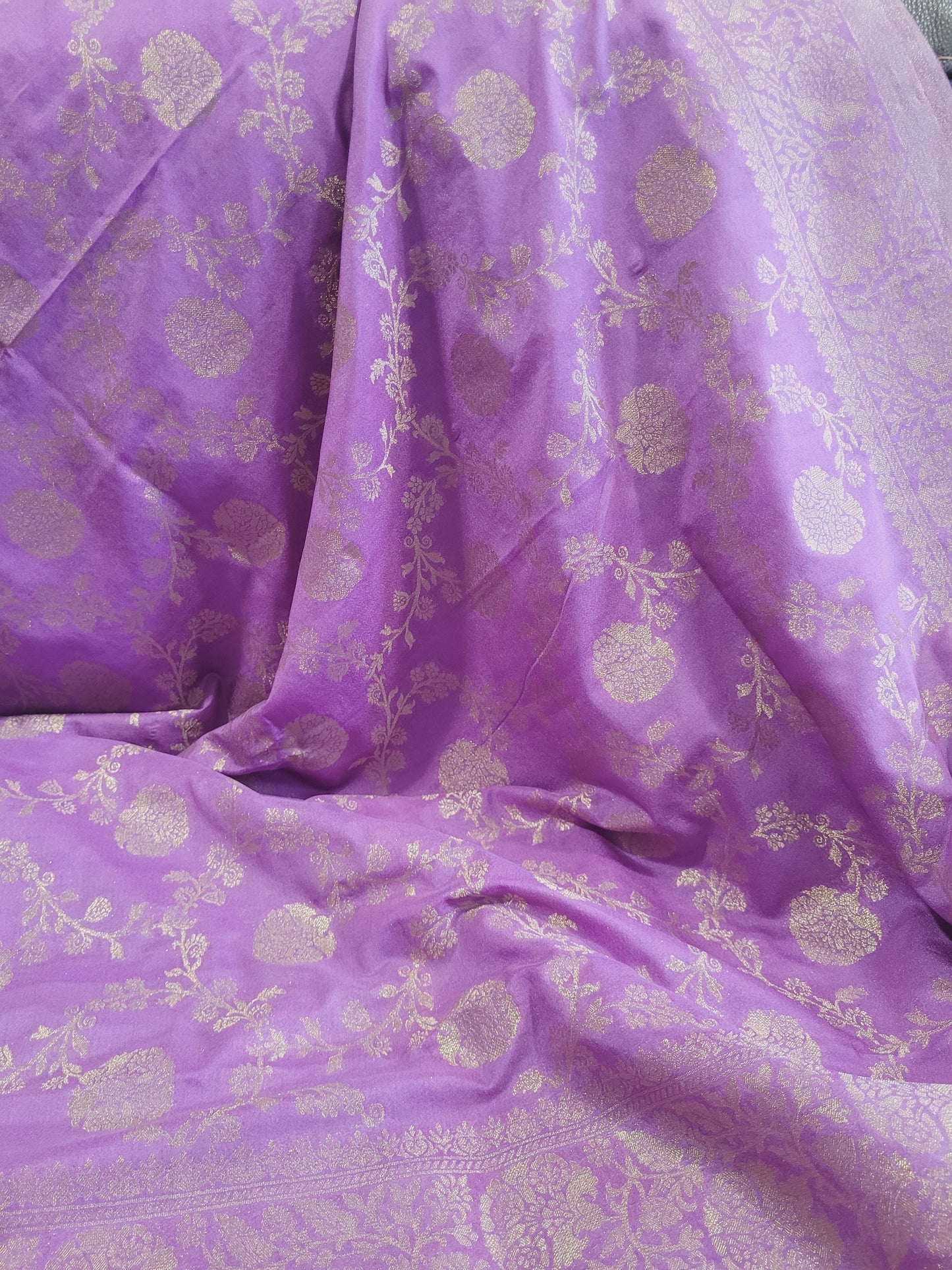 Semi Georgette Banaras Silk Saree