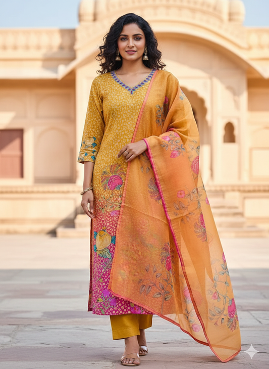 Premium Organza Printed Salwar Suit
