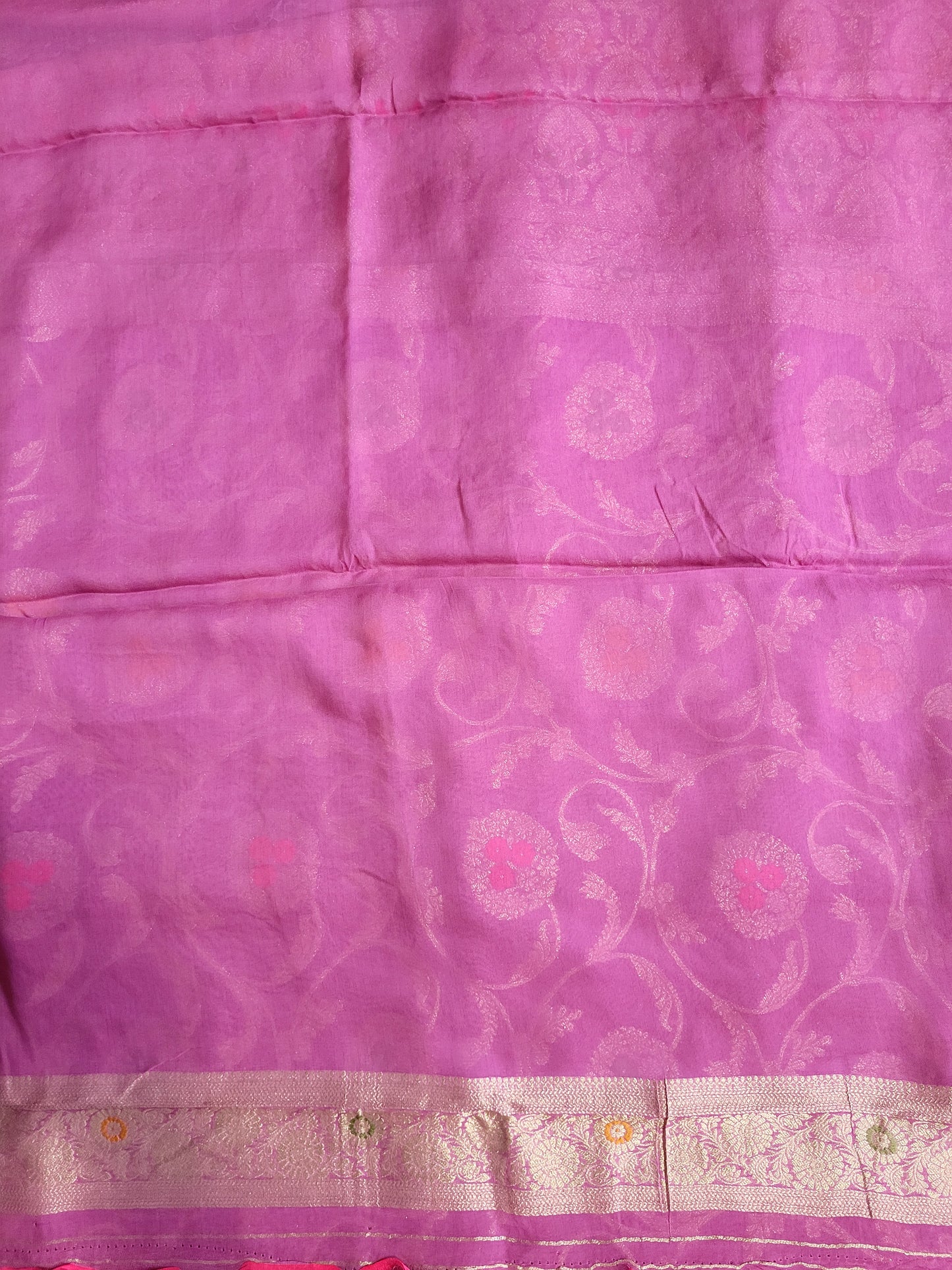 Premium Khadi Banaras Georgette Saree