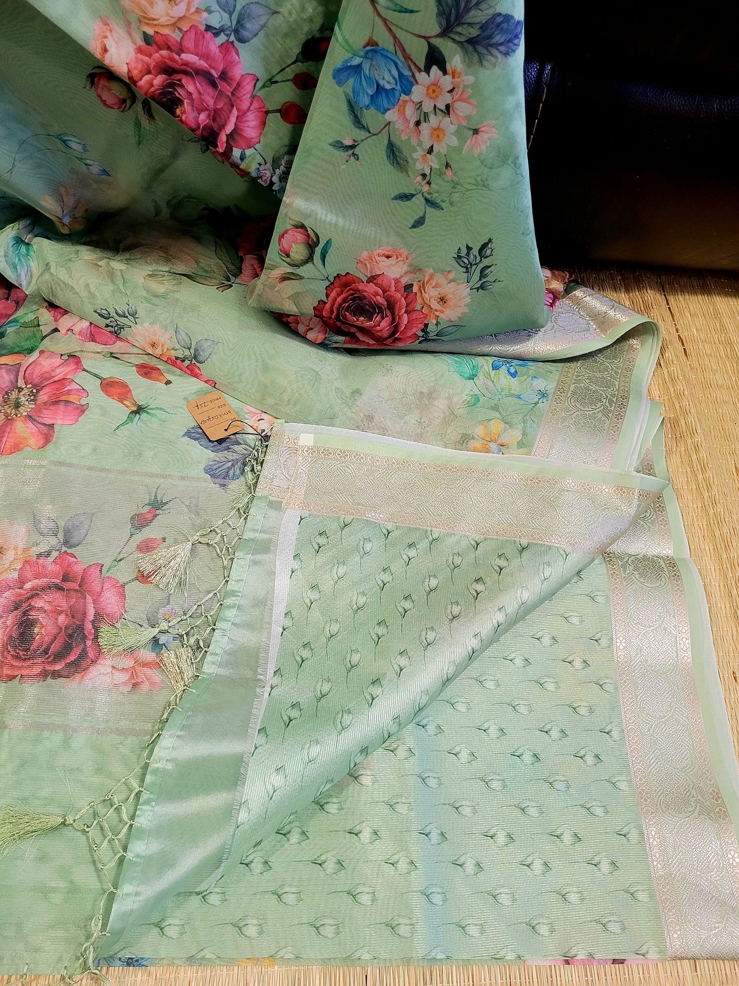 Printed Organza Banaras Saree