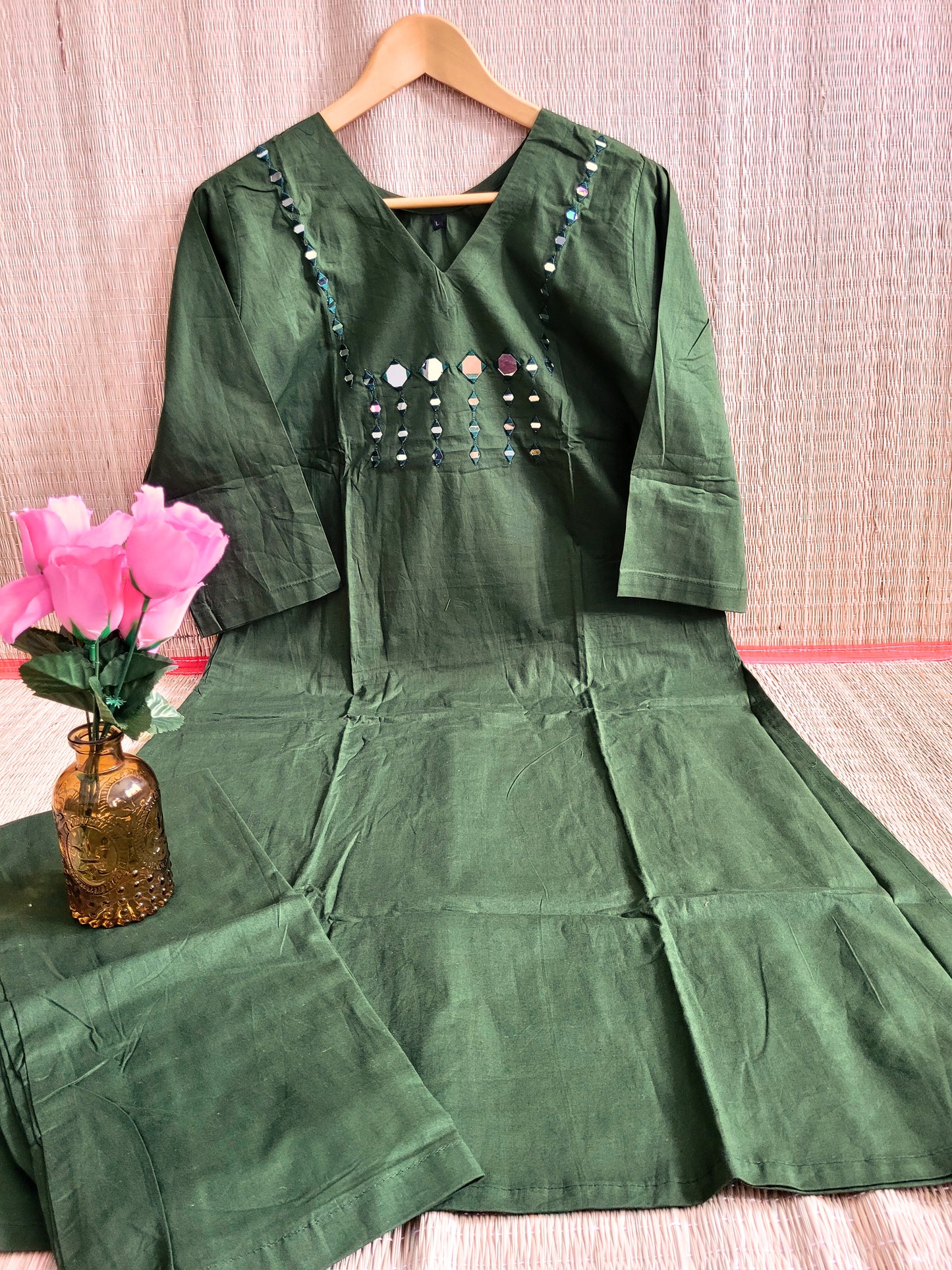 Cotton Embroidery Co-ord Set