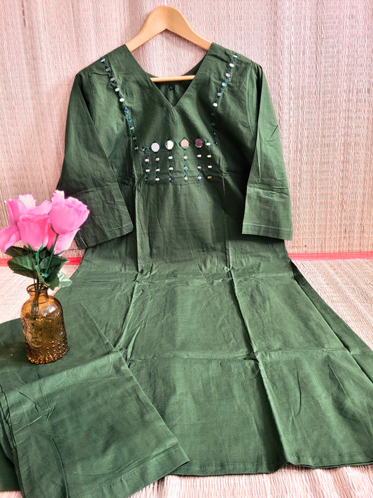 Cotton Embroidery Co-ord Set