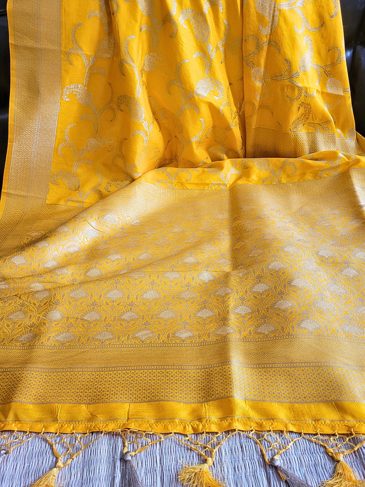 Semi Raw Silk Banaras Saree