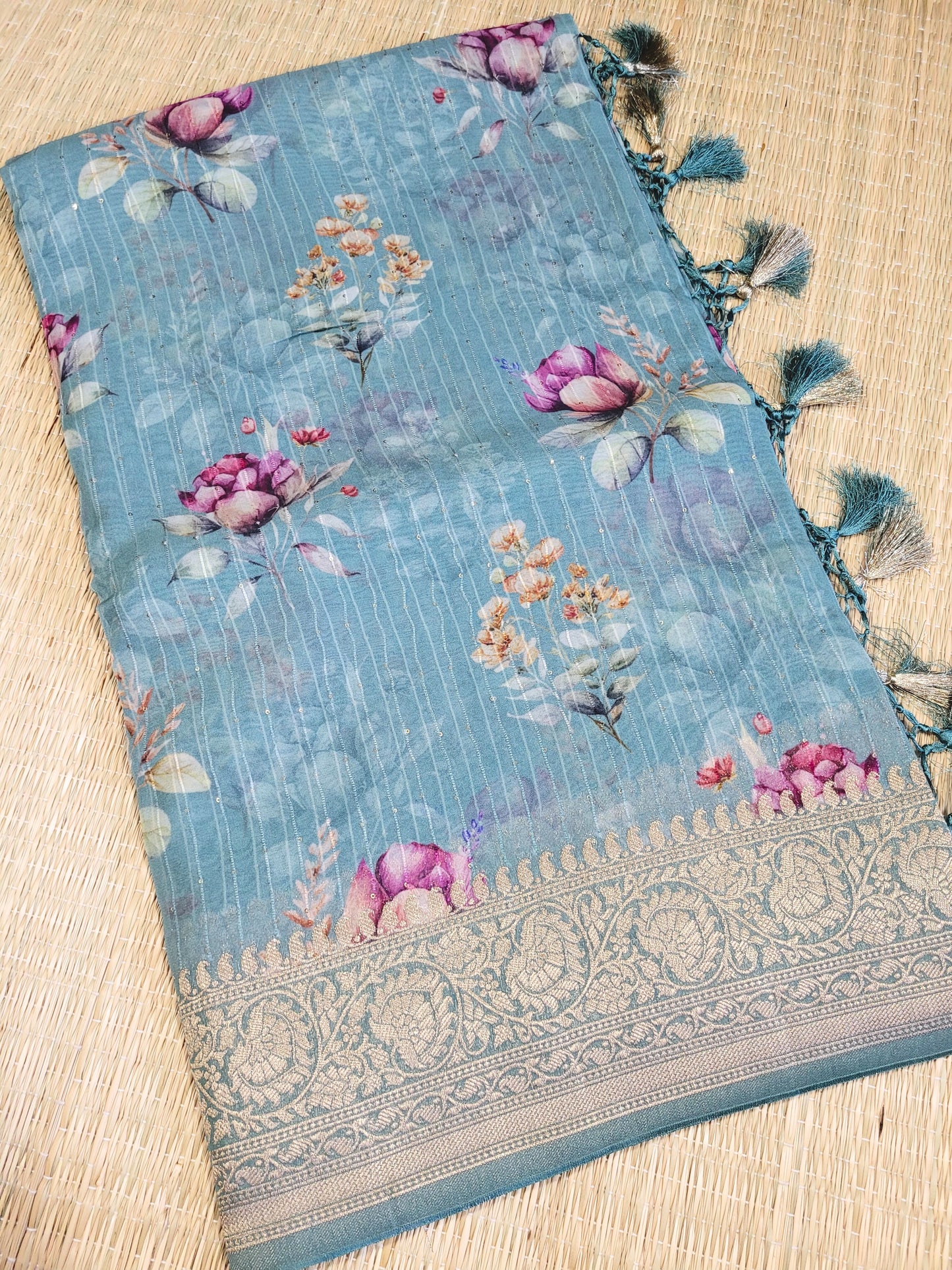 Banaras Georgette Printed Saree