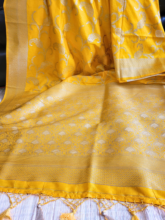 Semi Raw Silk Banaras Saree