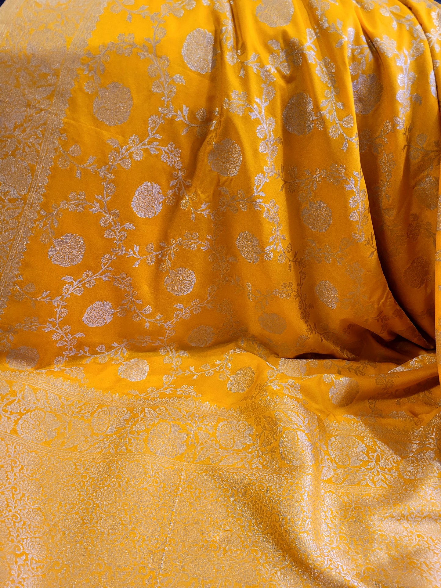 Semi Georgette Banaras Silk Saree