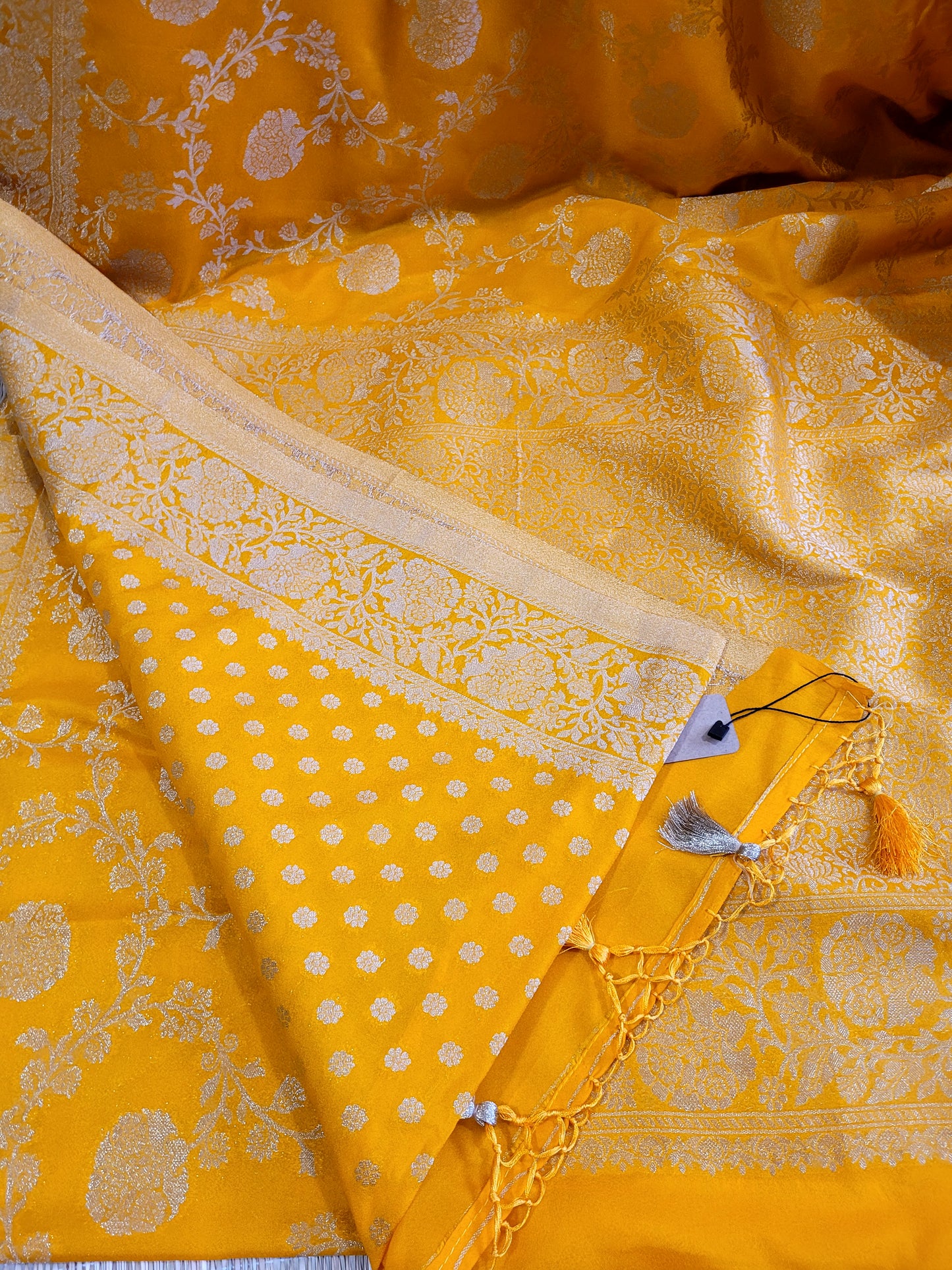 Semi Georgette Banaras Silk Saree