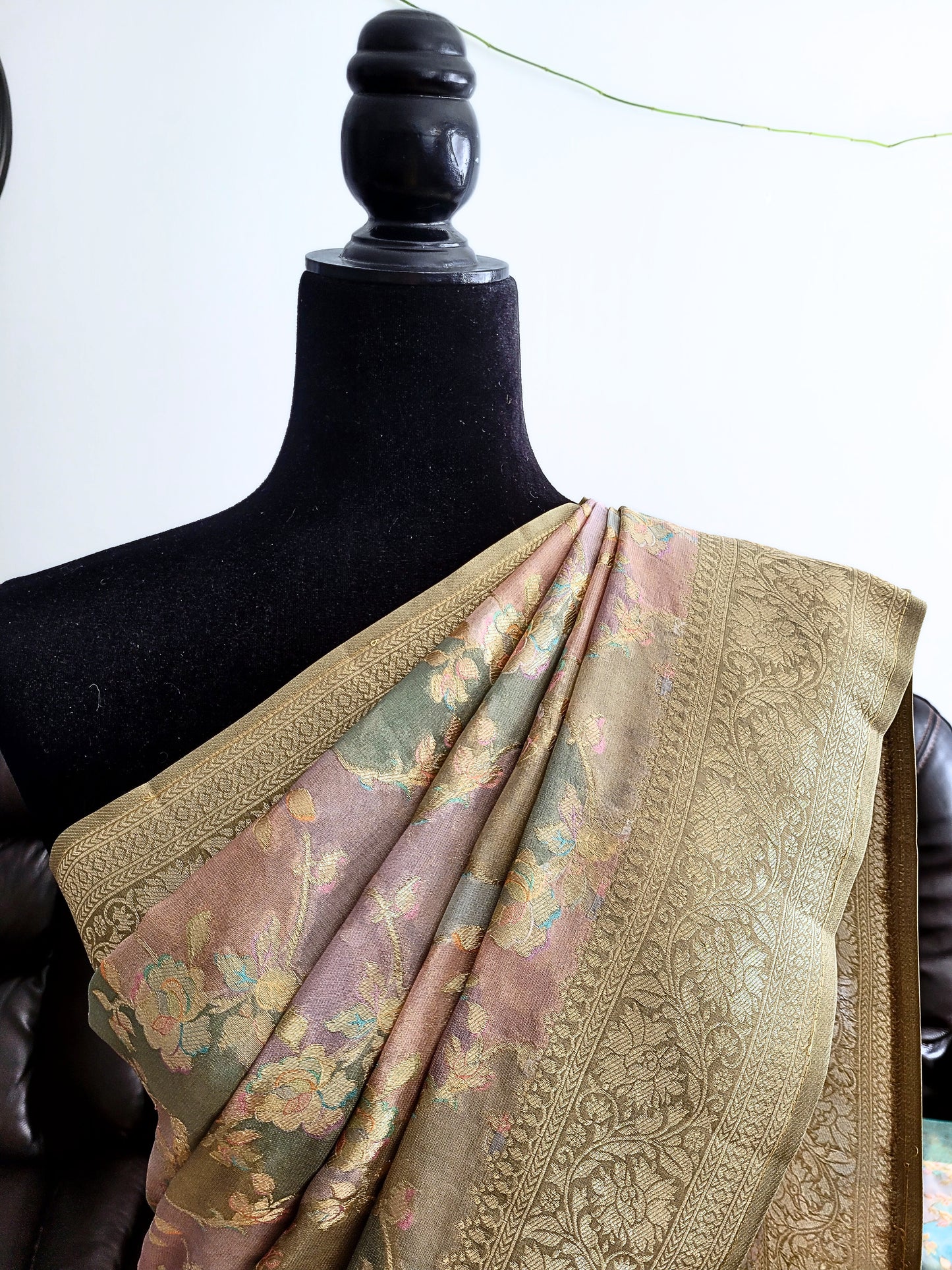 Pure Khadi Georgette Rangkat Saree