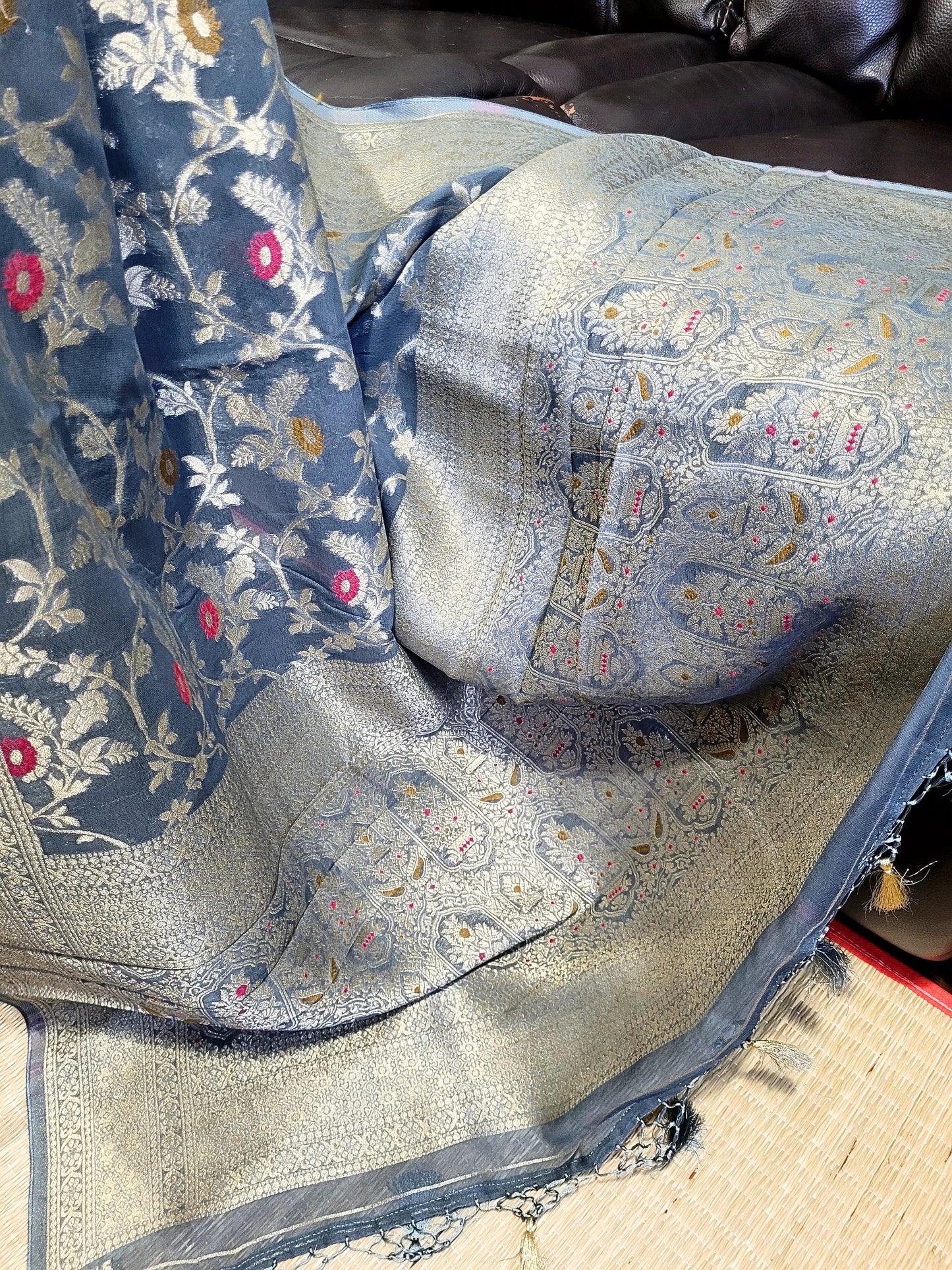 Premium Khadi Georgette Saree