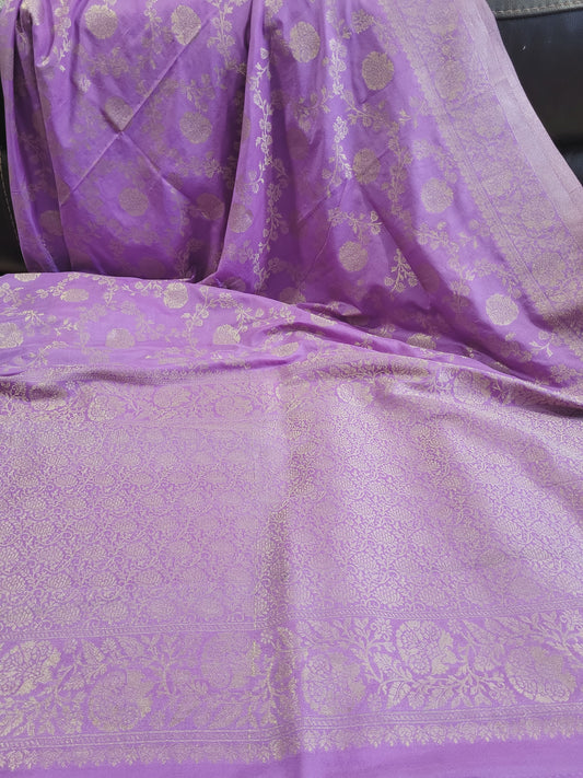 Semi Georgette Banaras Silk Saree