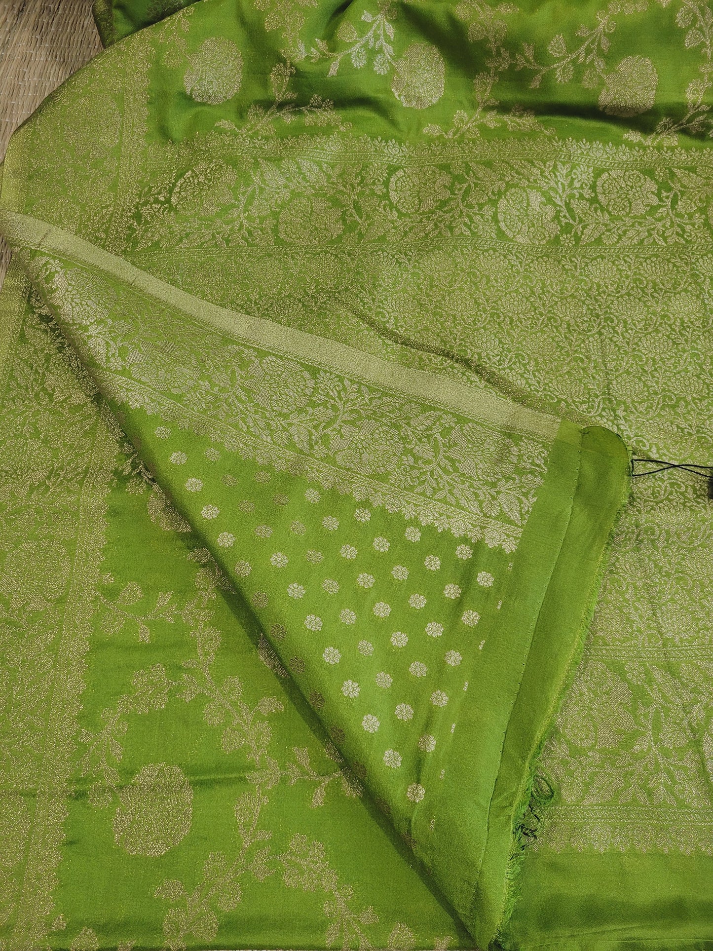 Semi Georgette Banaras Silk Saree