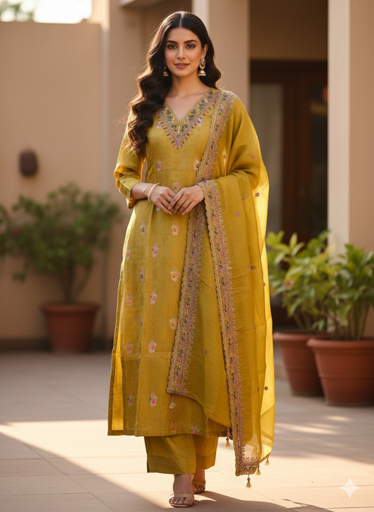 Banaras Tissue Silk Salwar Suit