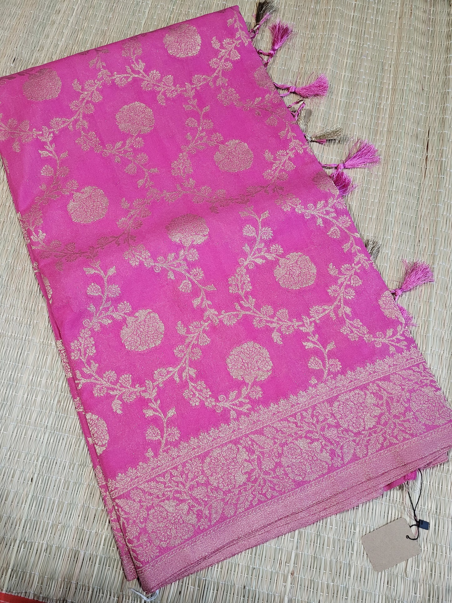 Semi Georgette Banaras Silk Saree