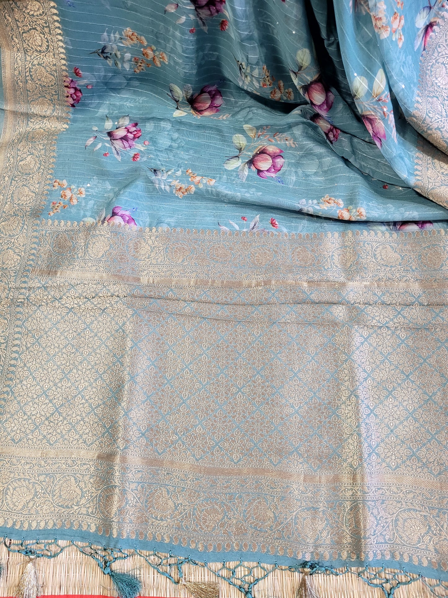Banaras Georgette Printed Saree