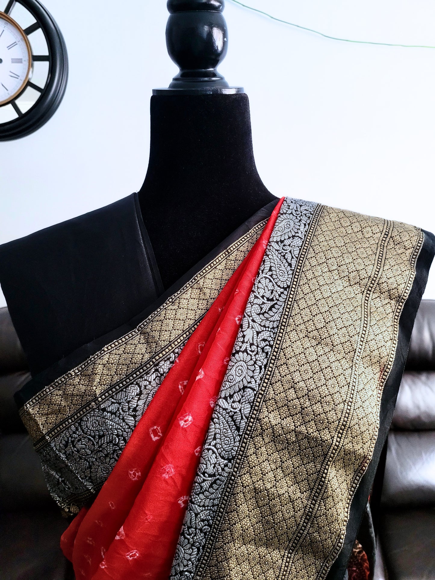 Kanchi Organza Bandhani Saree