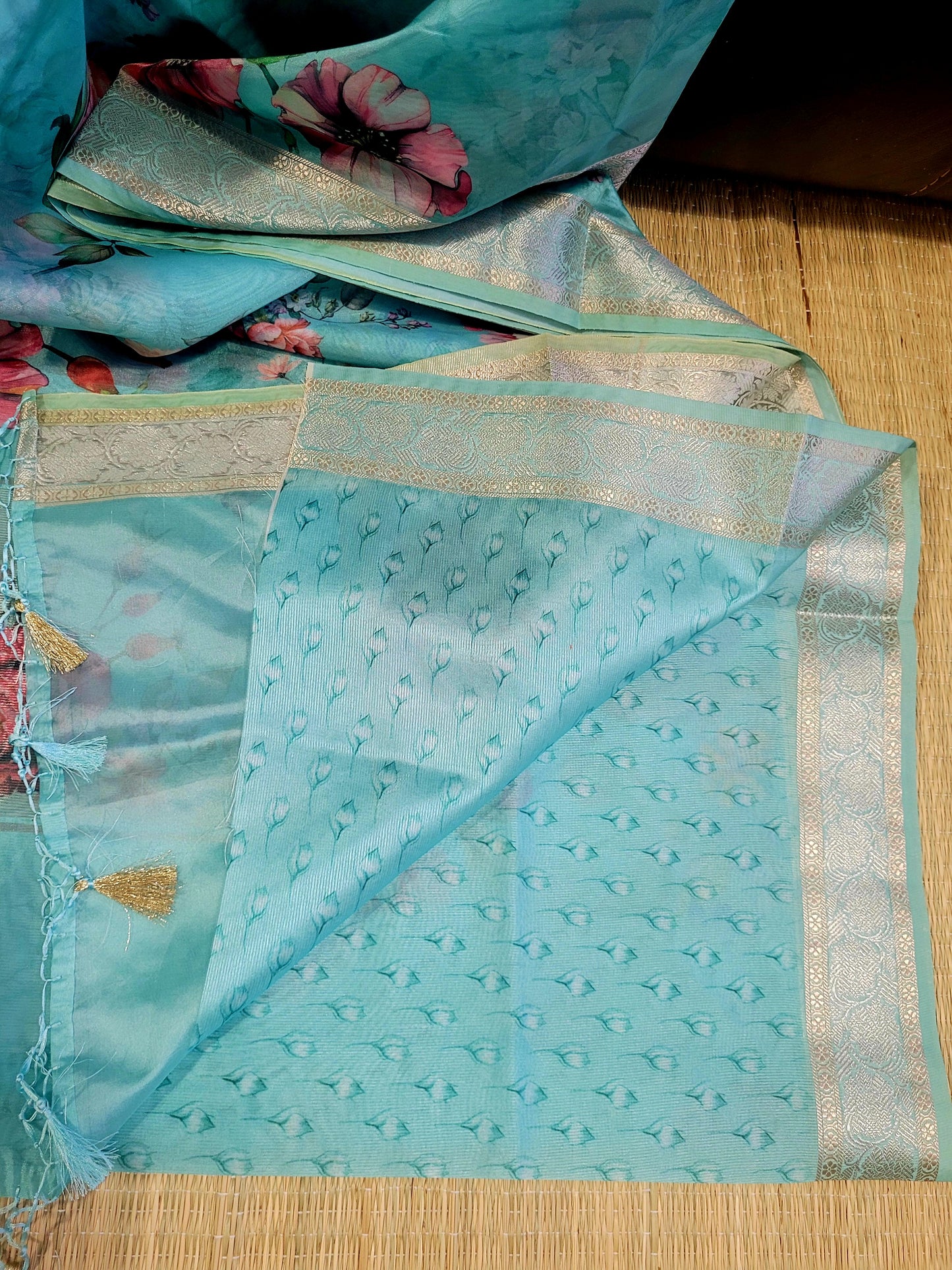 Printed Organza Banaras Saree