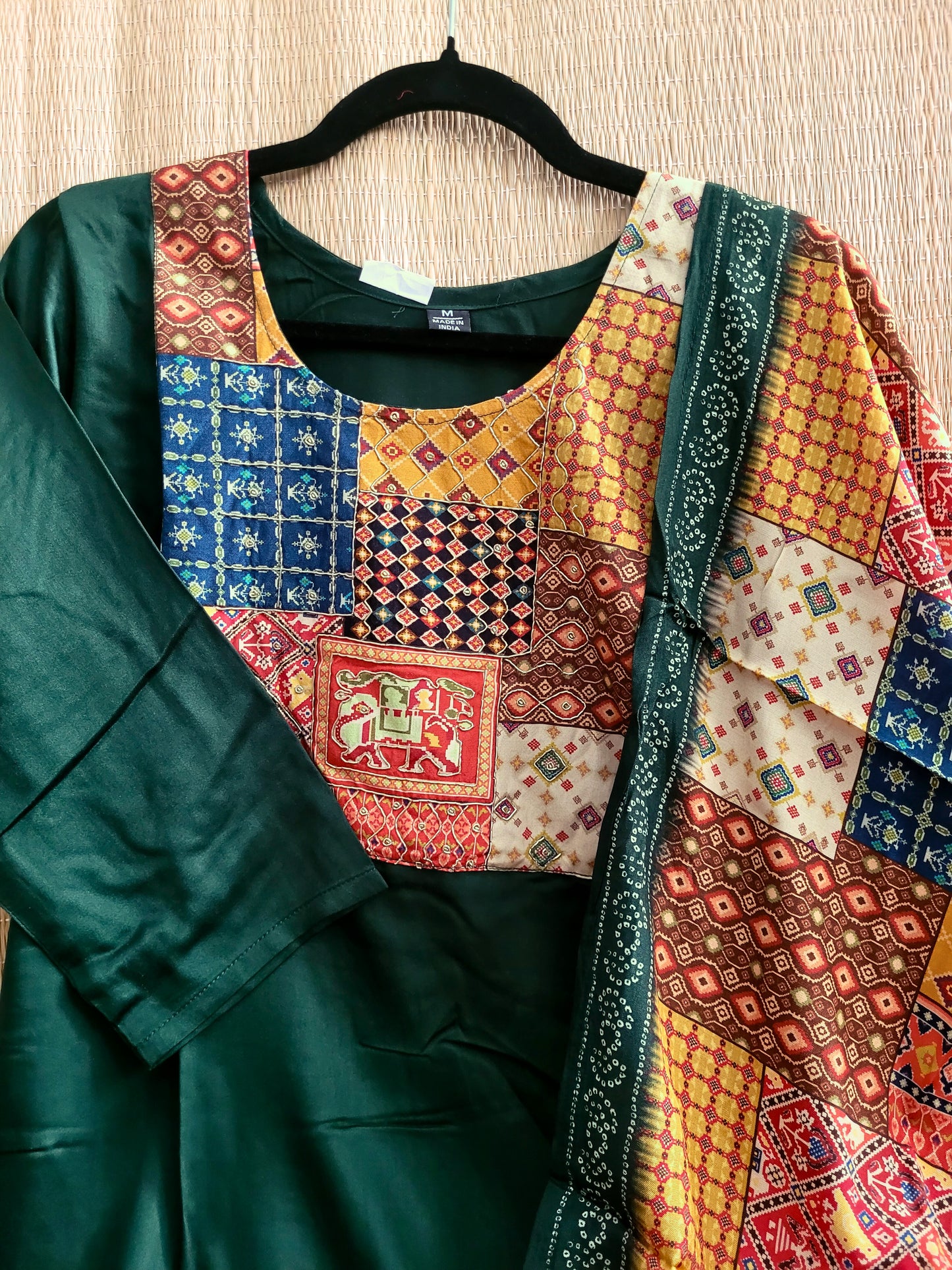 Modal Silk Salwar Suit With Ajrakh Prints
