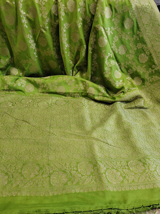 Semi Georgette Banaras Silk Saree