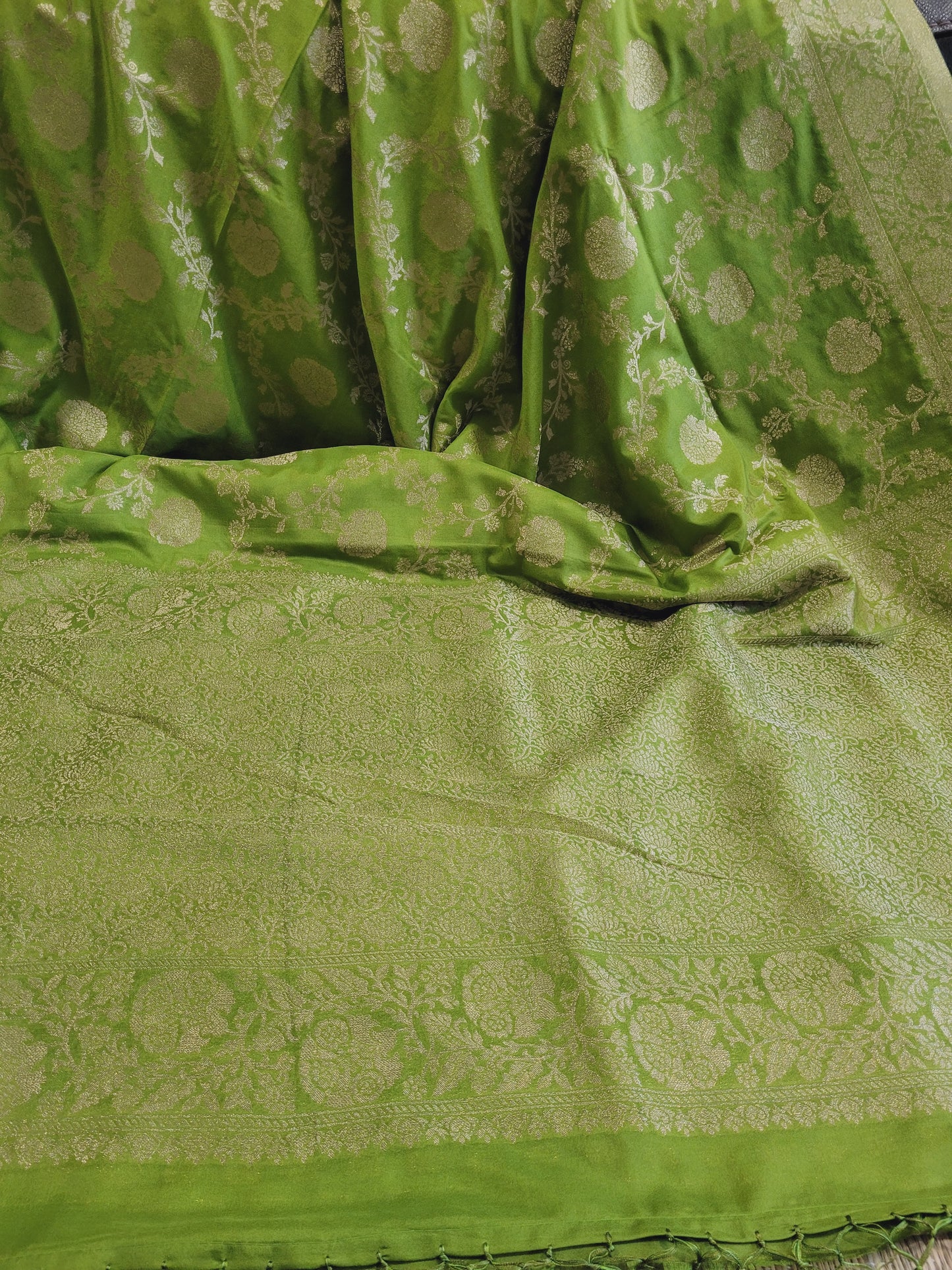 Semi Georgette Banaras Silk Saree