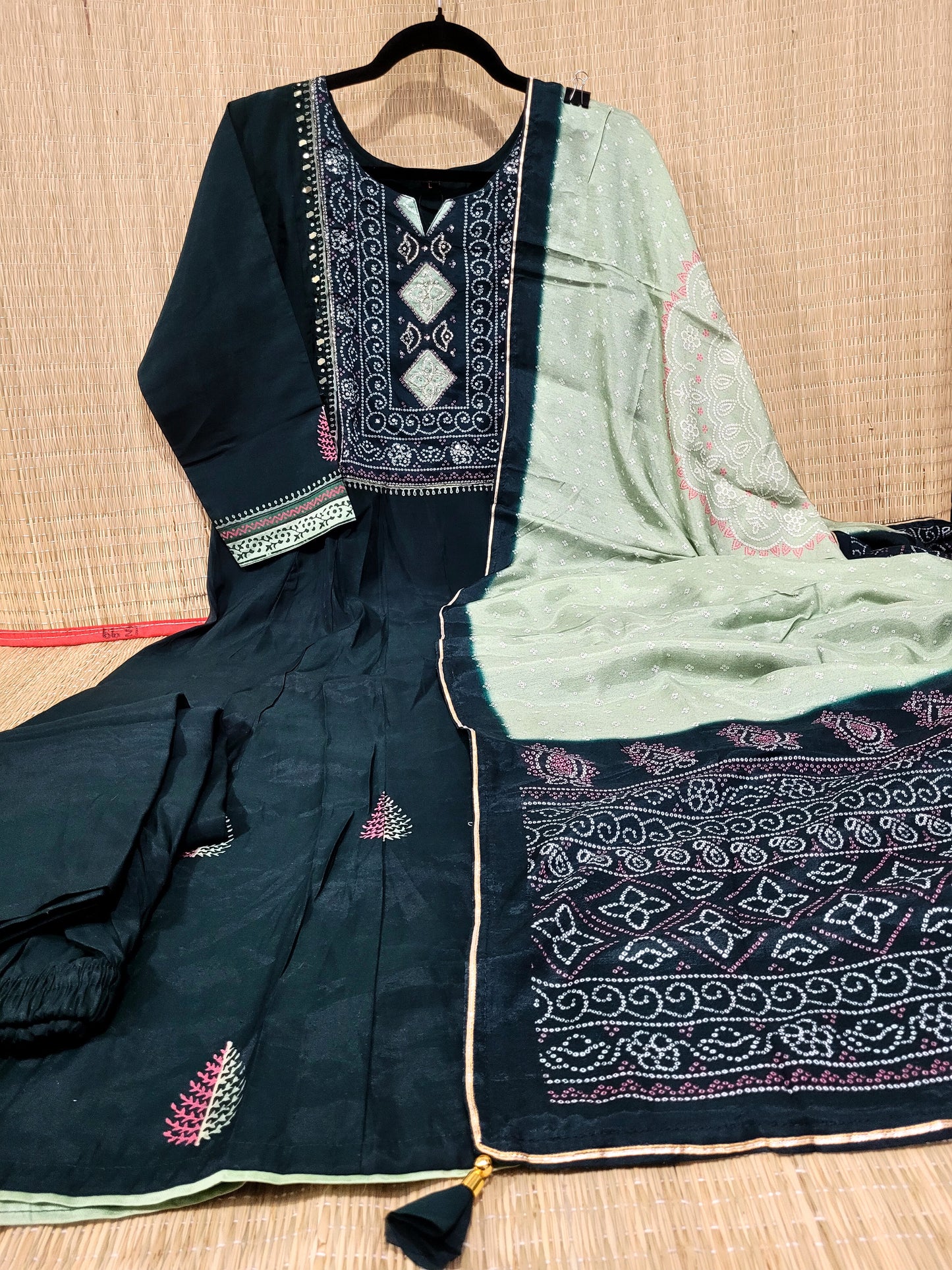 Muslin Anarkali Suit With Dupatta