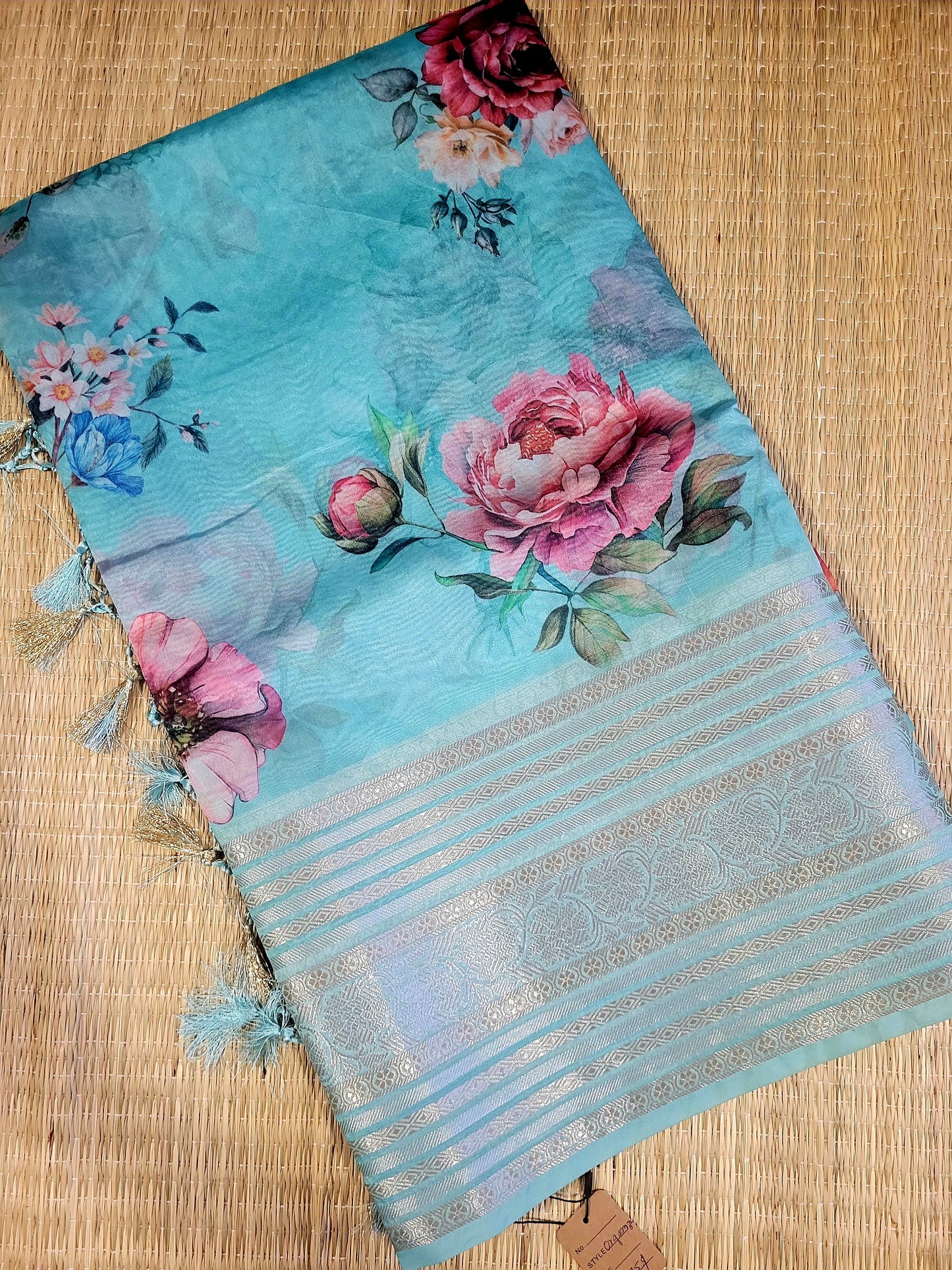 Printed Organza Banaras Saree