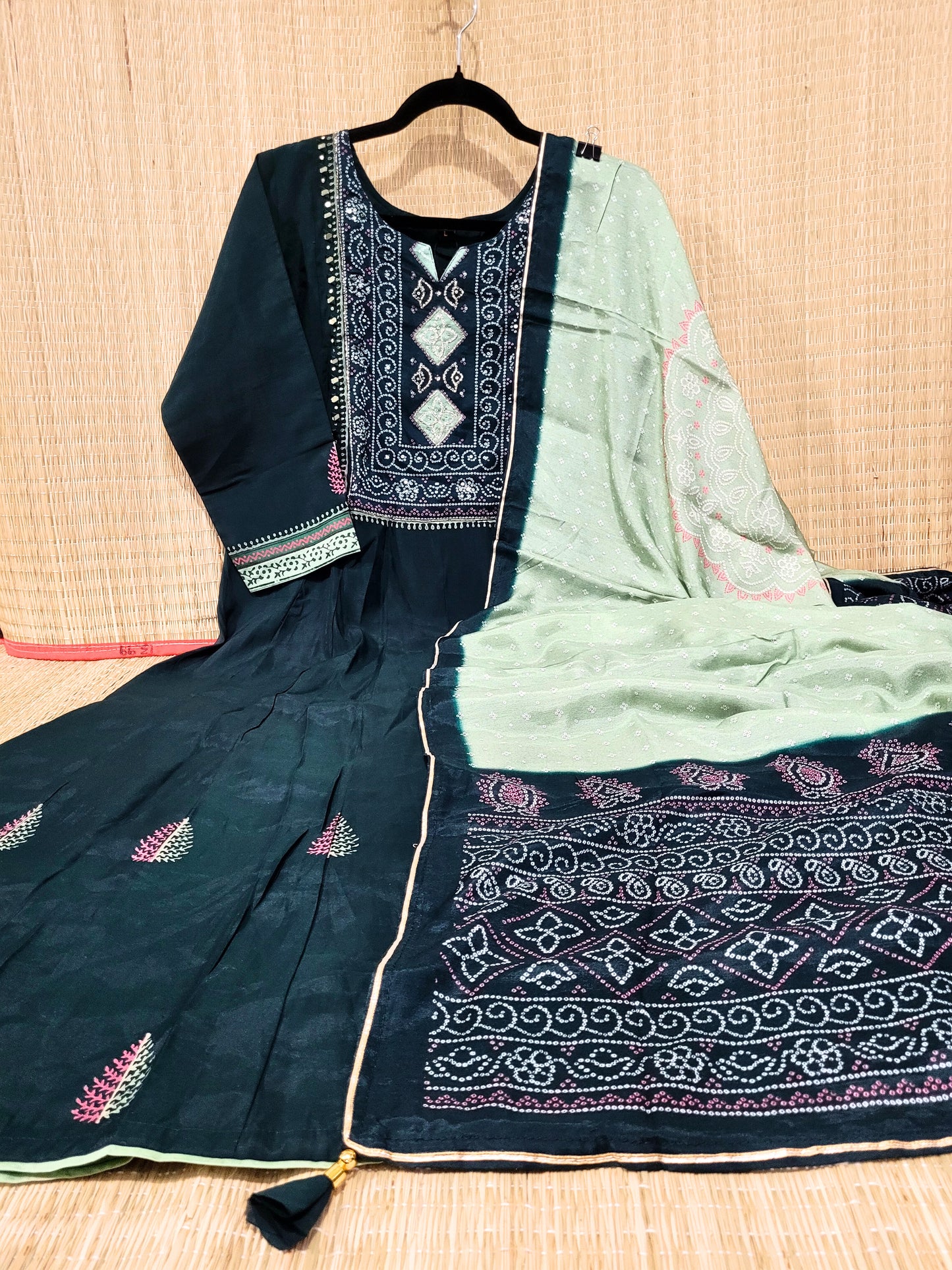 Muslin Anarkali Suit With Dupatta