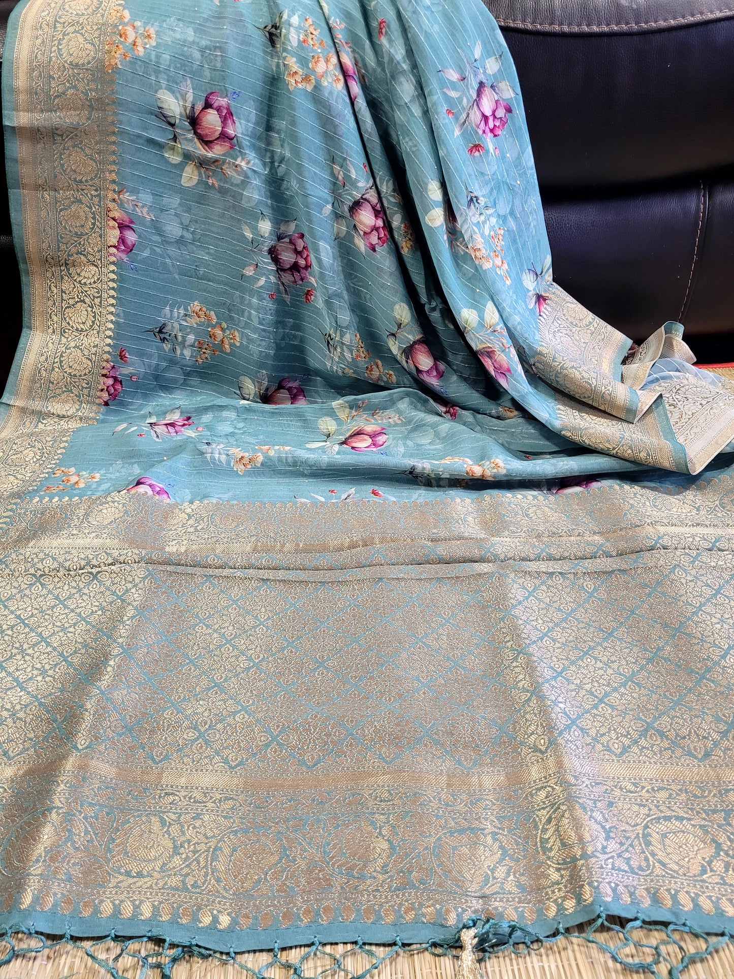 Banaras Georgette Printed Saree