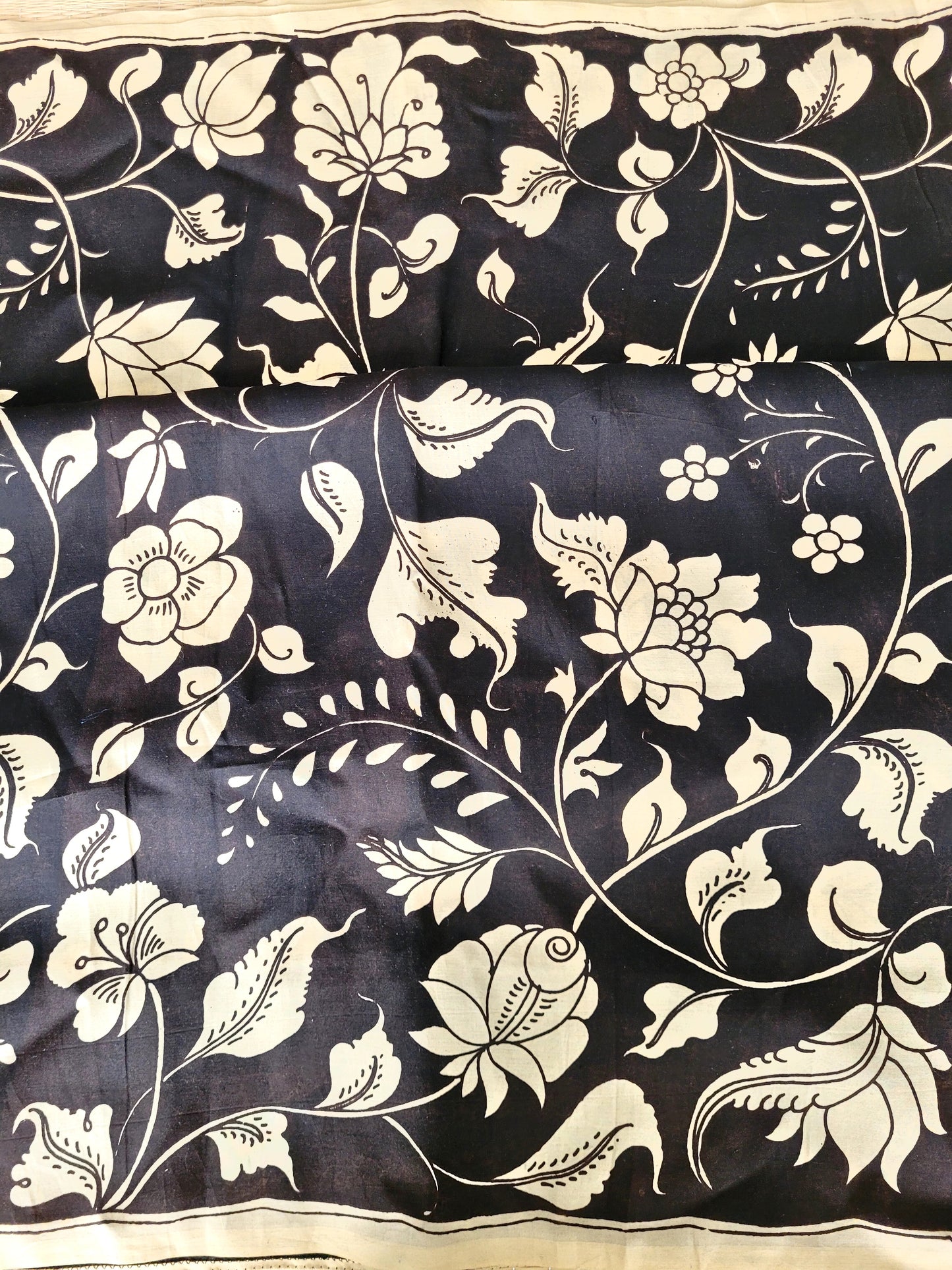 Pen Kalamkari On Chennuri Silk Saree