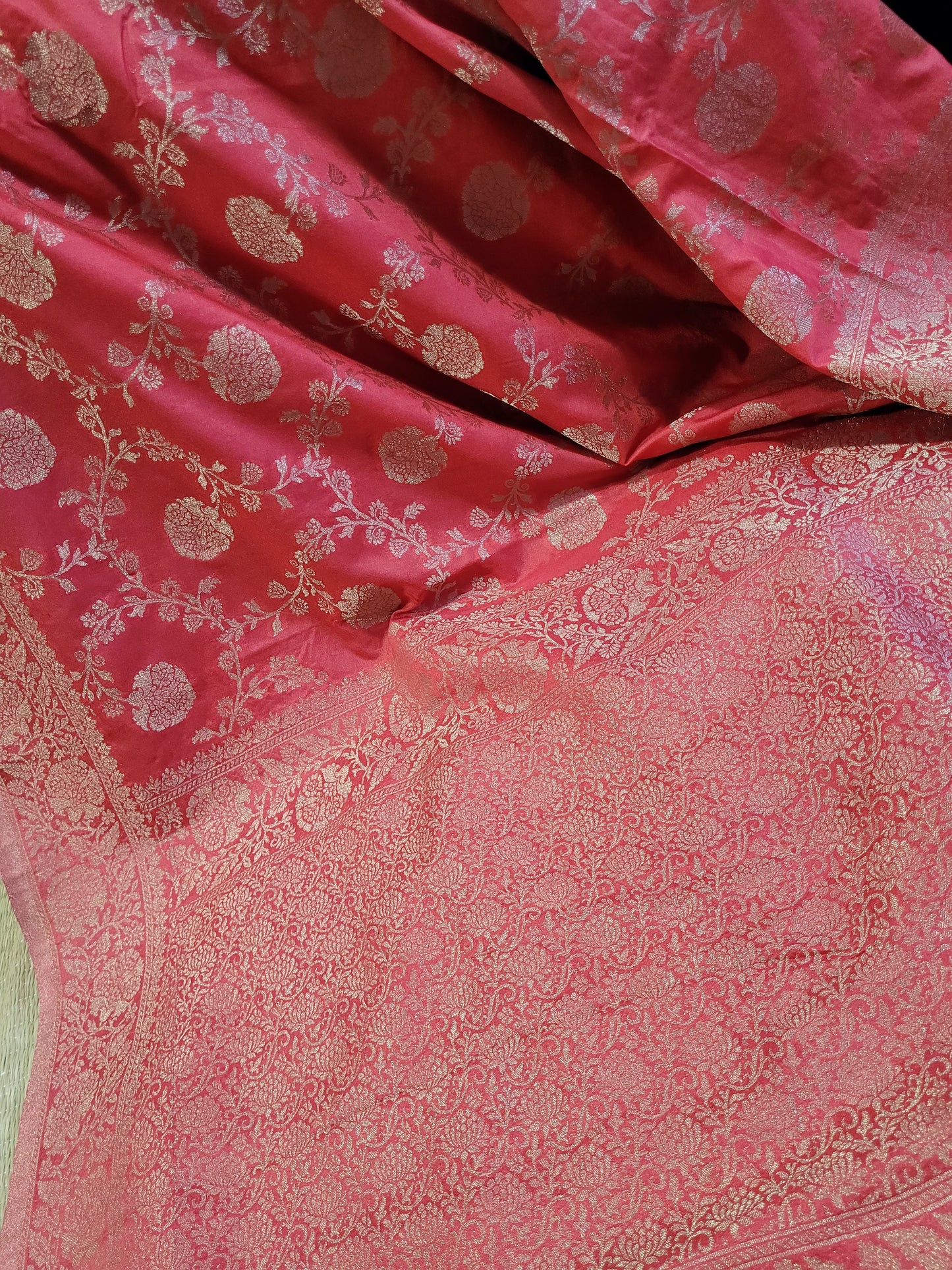 Semi Georgette Banaras Silk Saree
