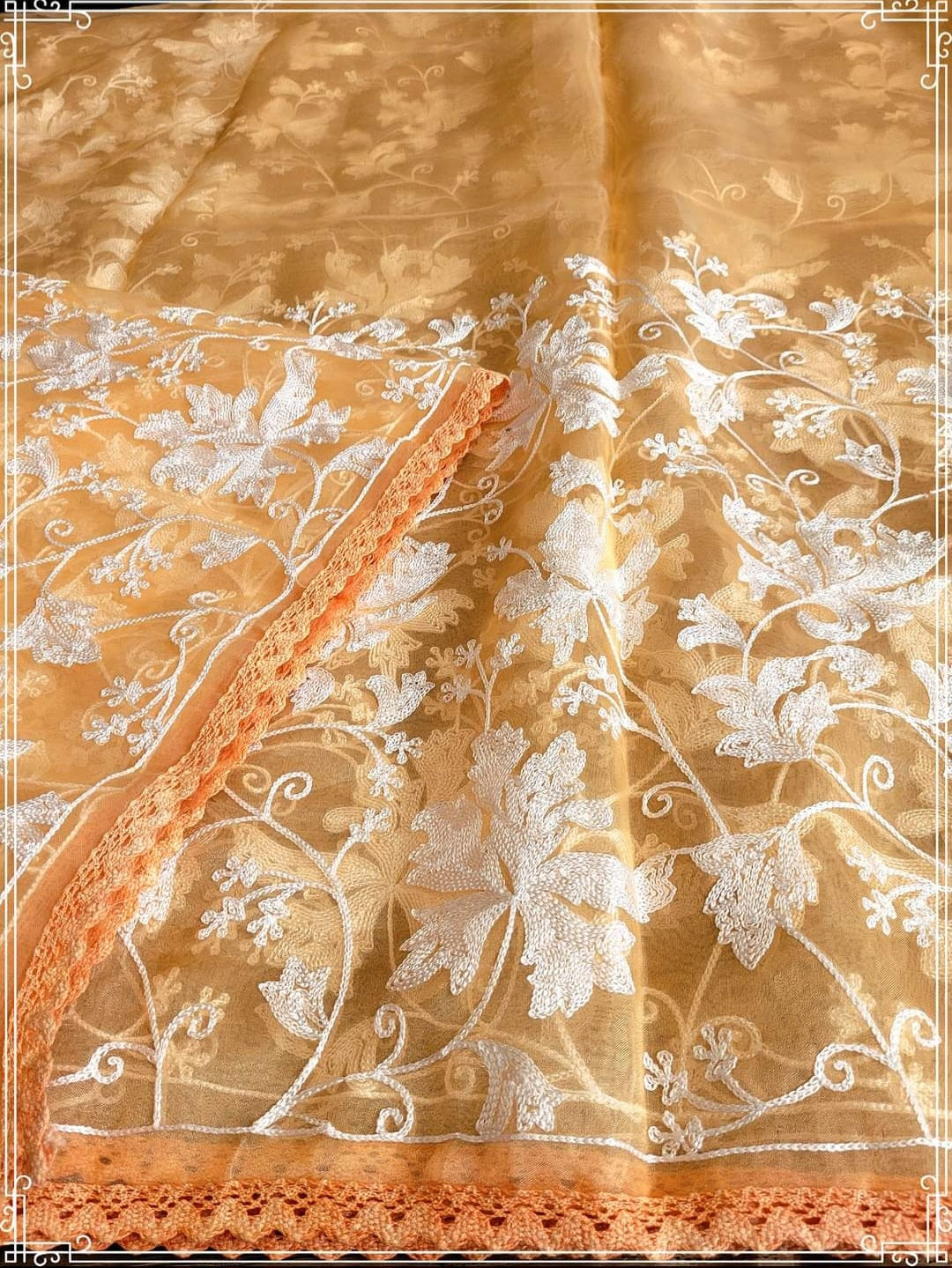 Organza Embroidery Saree
