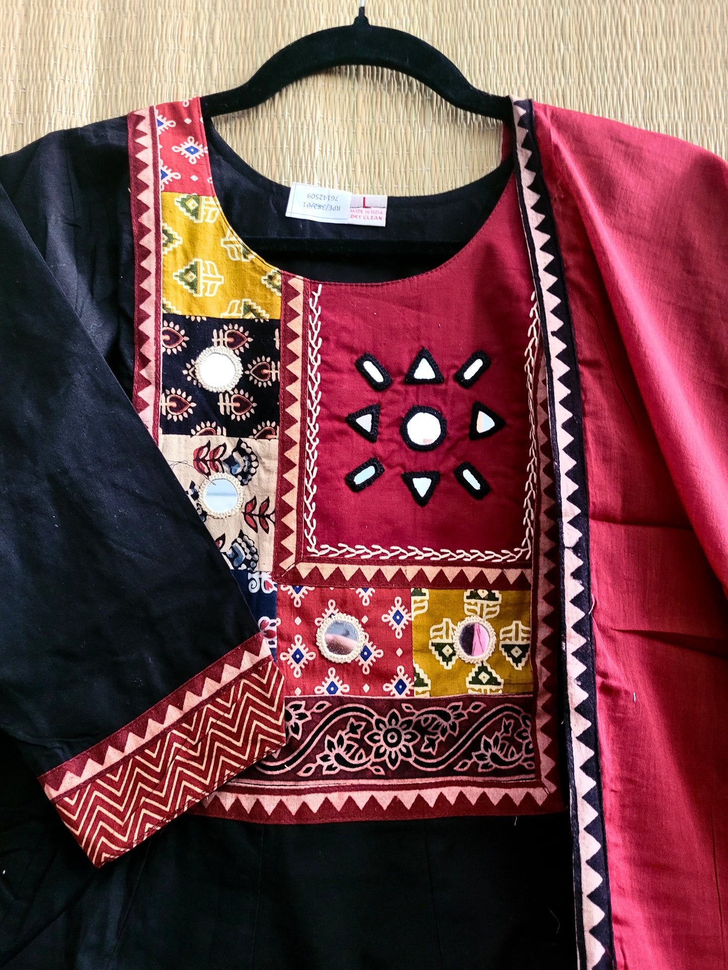 Cotton Anarkali Suit With Ajrakh Prints