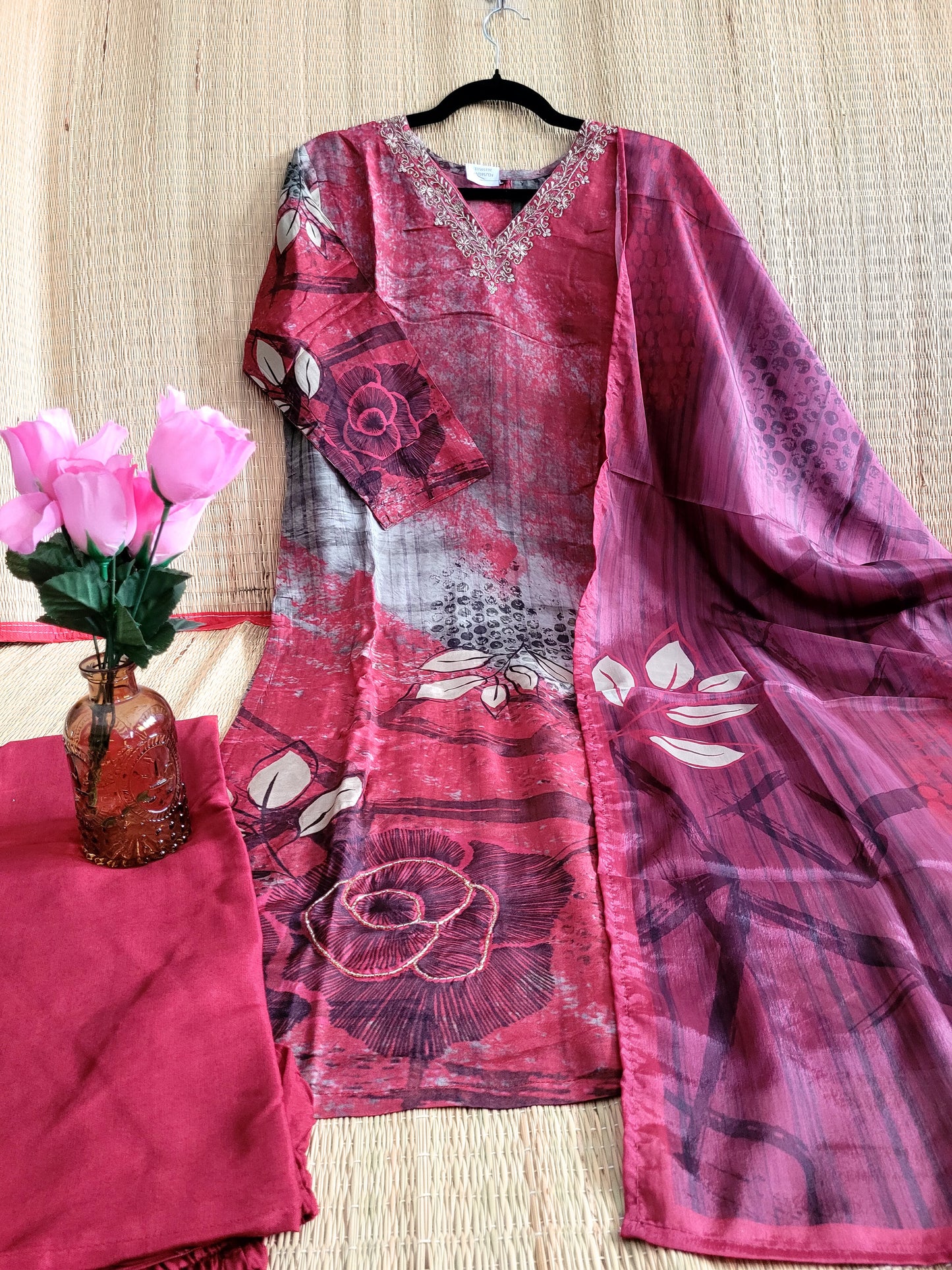 Crepe Printed Salwar With Dupatta