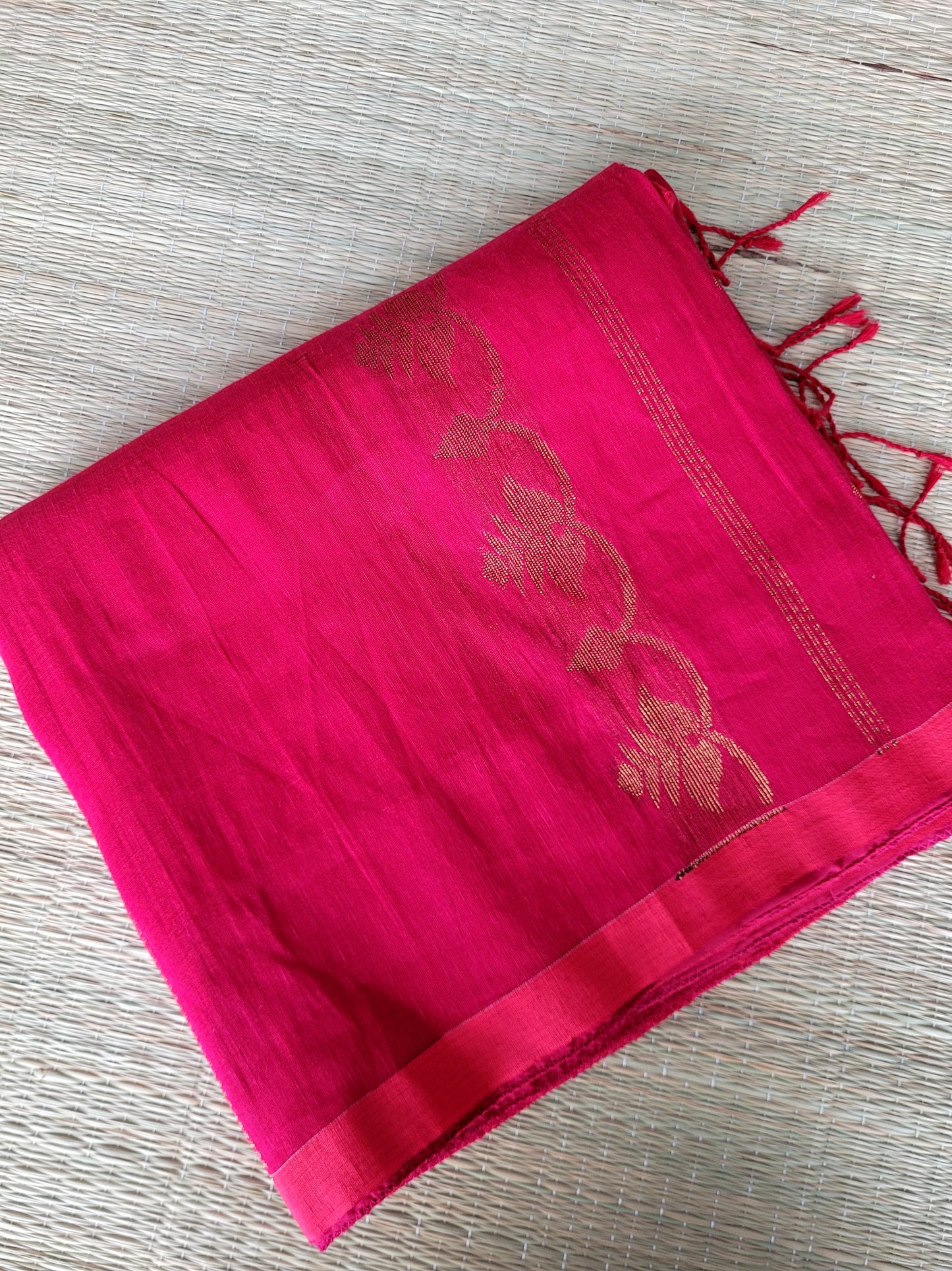 Khadi Linen Banarasi Saree