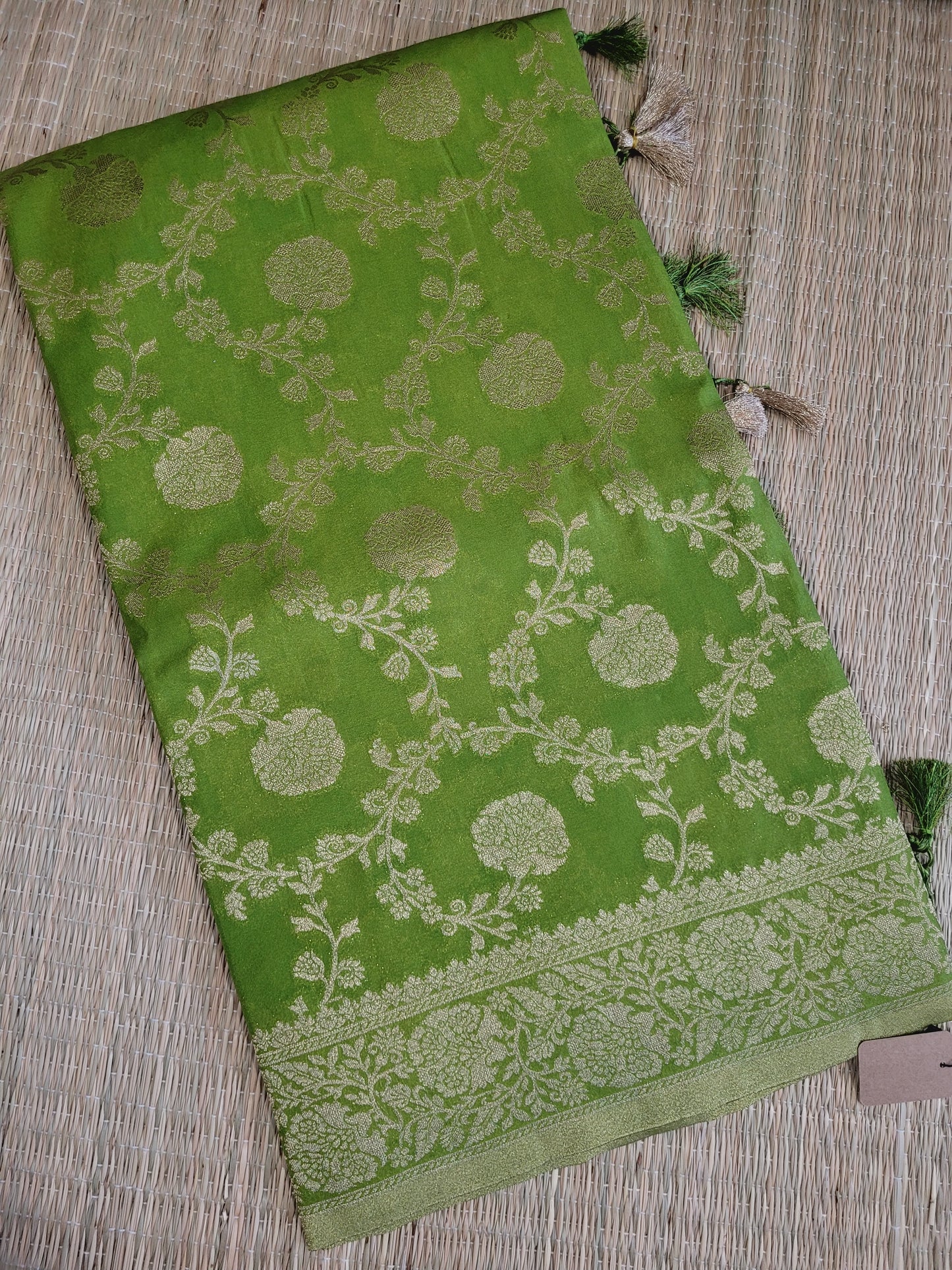 Semi Georgette Banaras Silk Saree