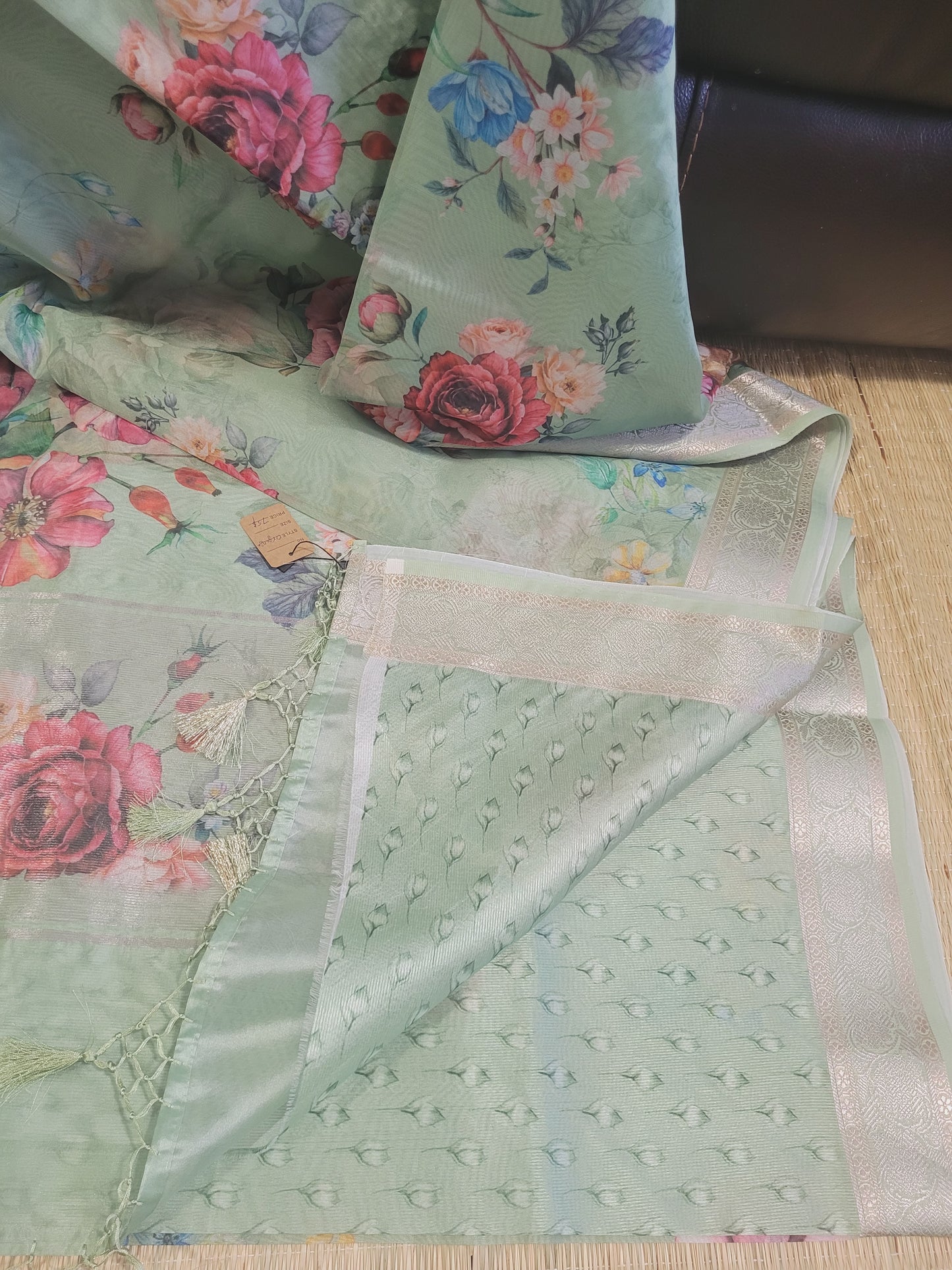 Printed Organza Banaras Saree
