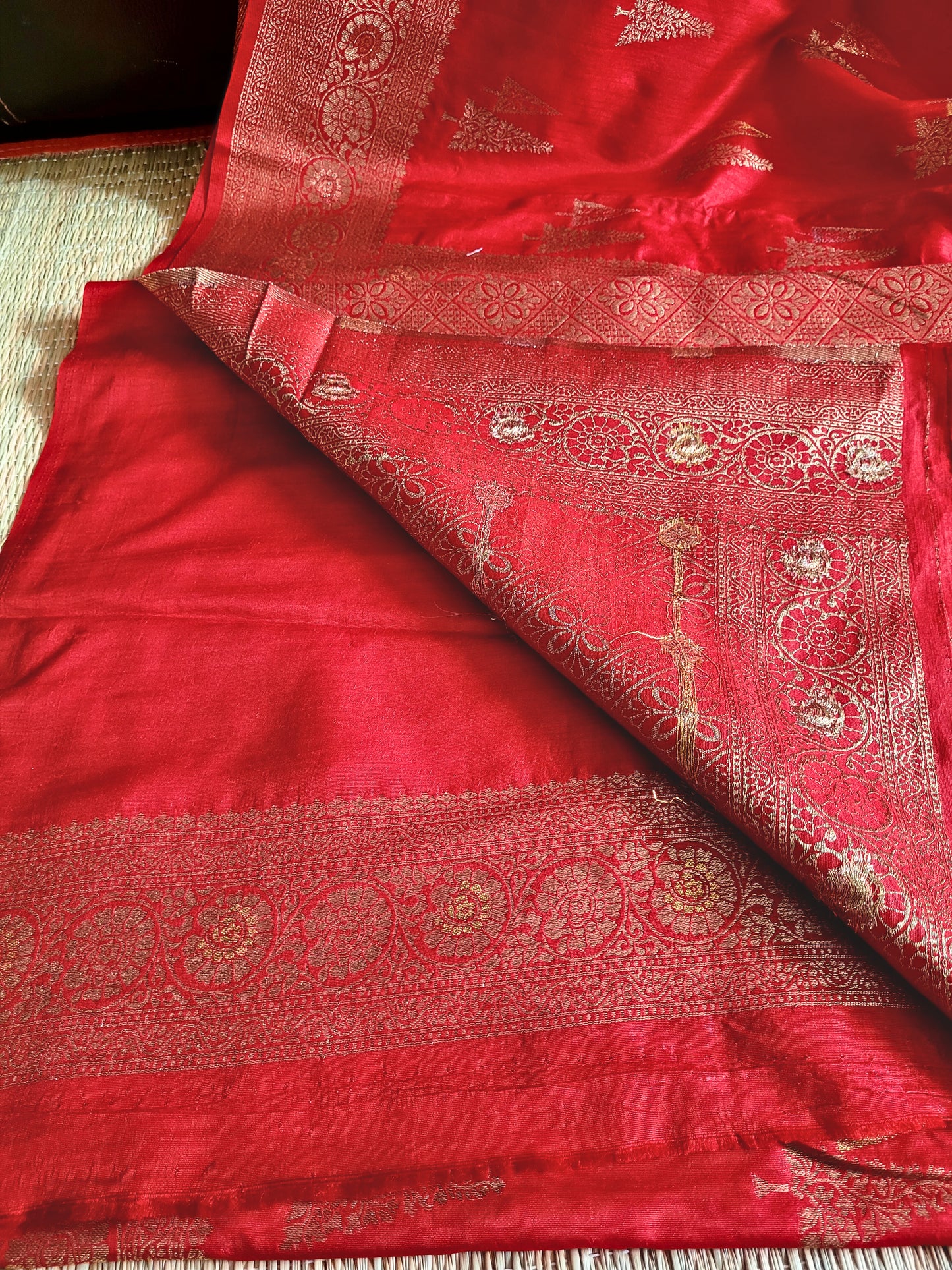 Semi Raw Silk Banaras Saree