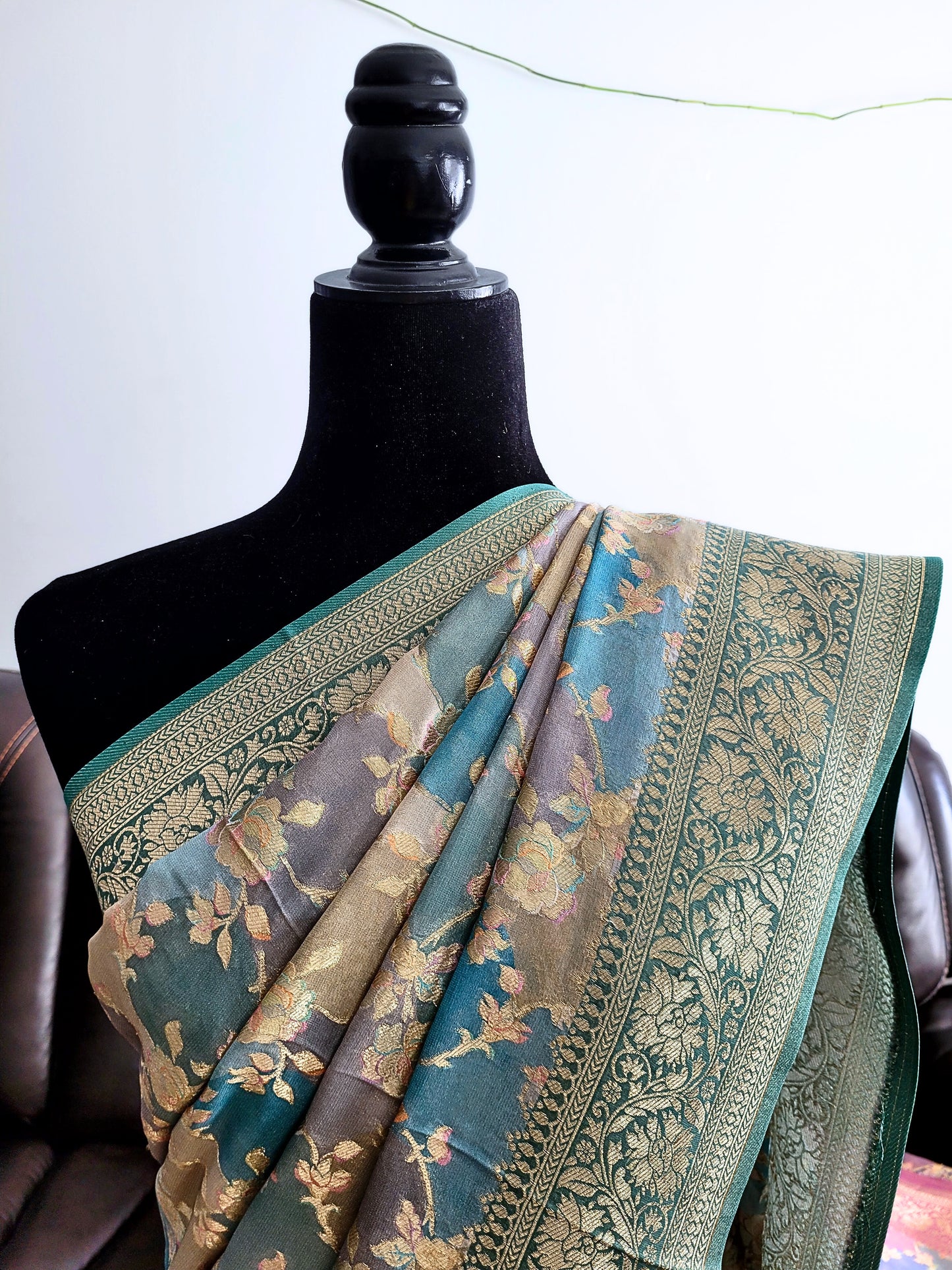 Pure Khadi Georgette Rangkat Saree