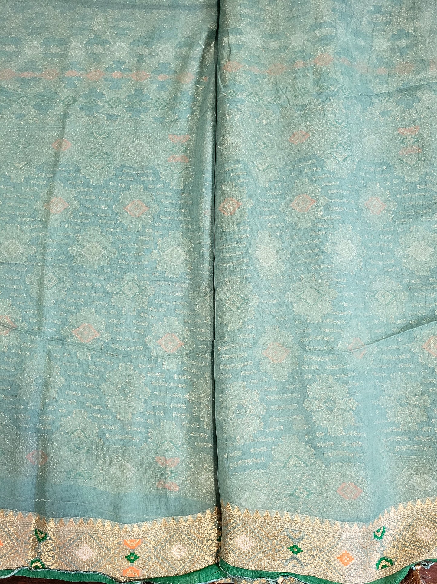Premium Khadi Banaras Georgette Saree