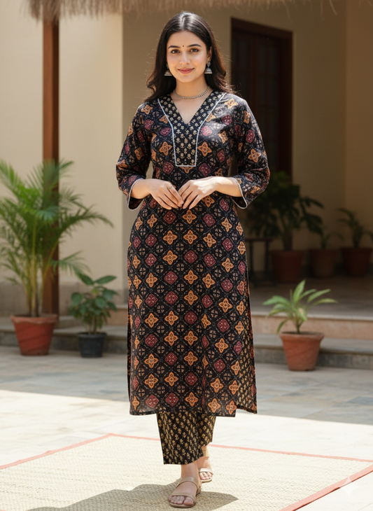 Printed Cotton Co-ord Set