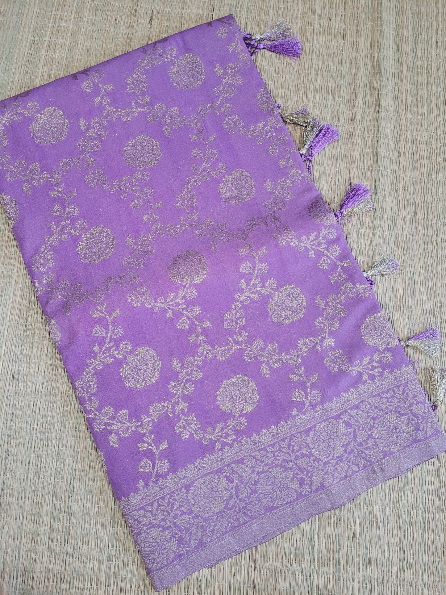 Semi Georgette Banaras Silk Saree