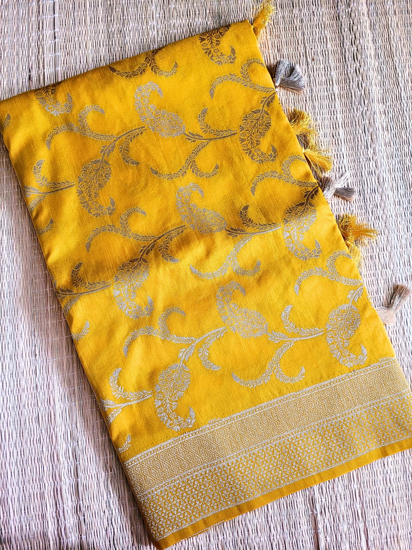 Semi Raw Silk Banaras Saree