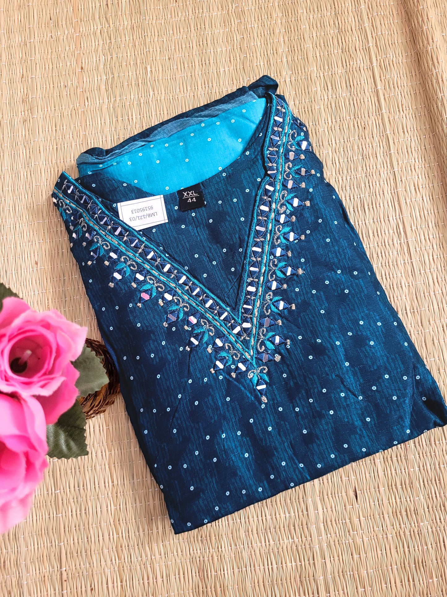 Crepe Bandhani Printed Salwar With Dupatta