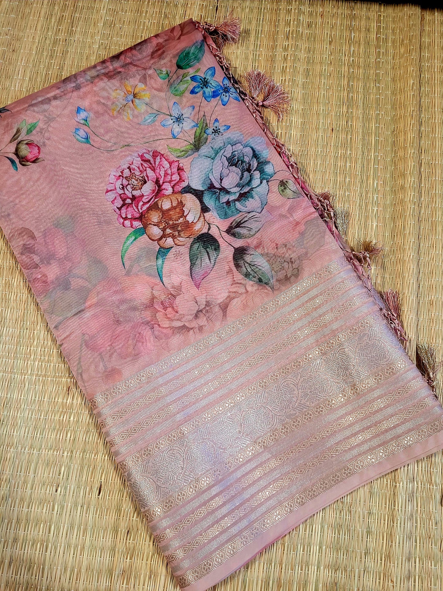 Printed Organza Banaras Saree