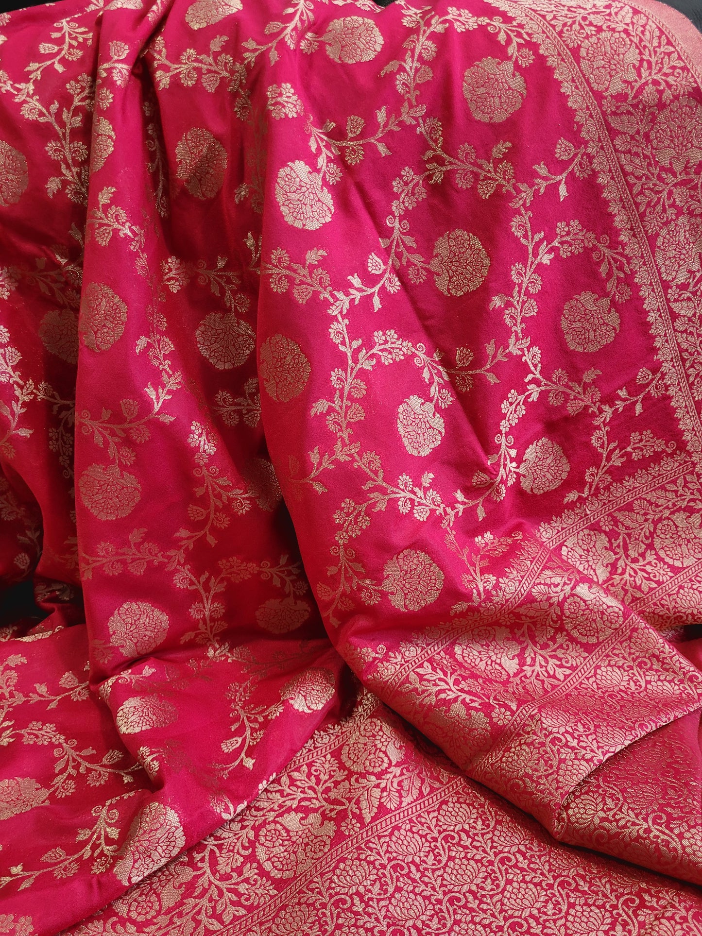 Semi Georgette Banaras Silk Saree