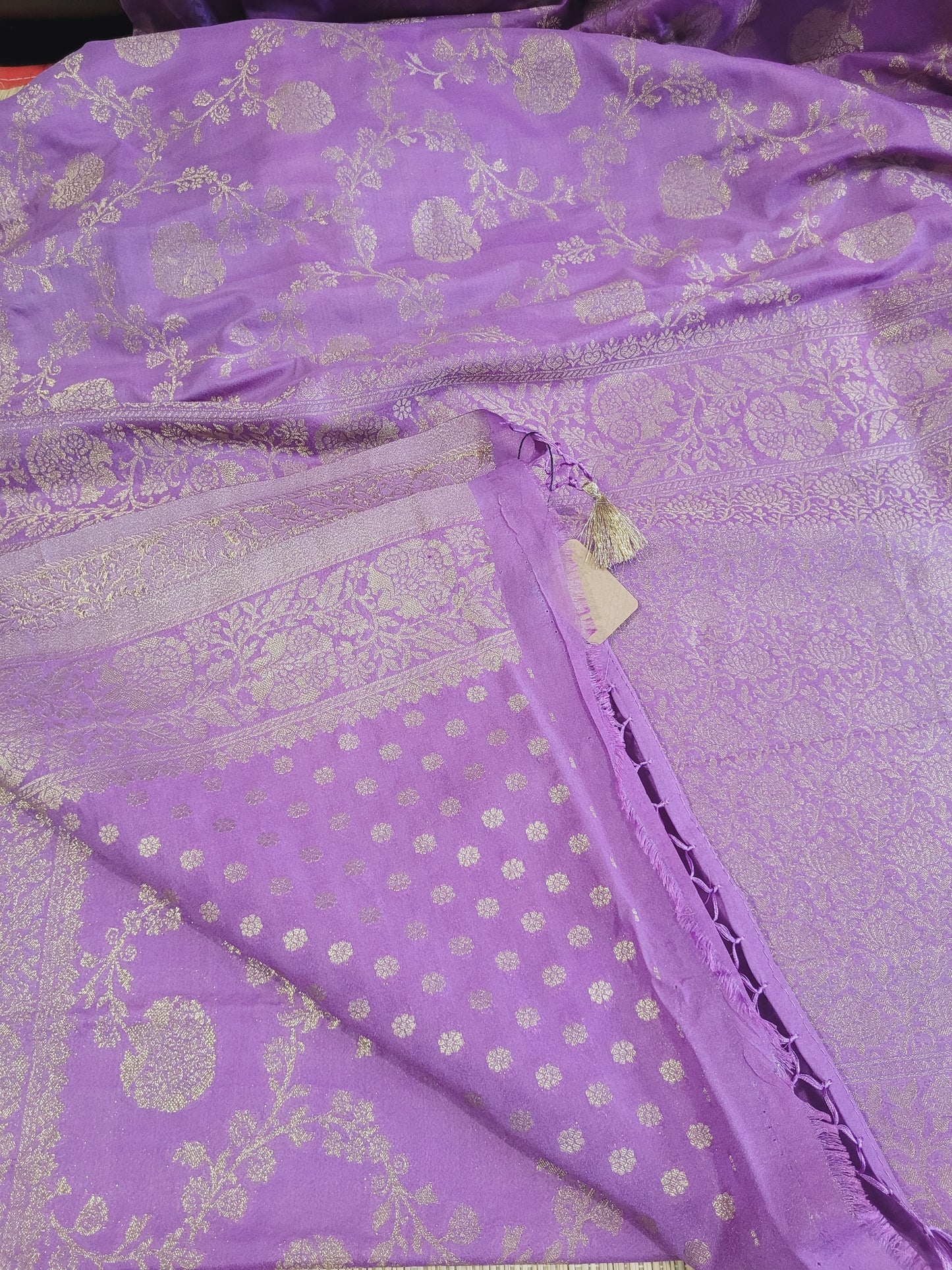 Semi Georgette Banaras Silk Saree